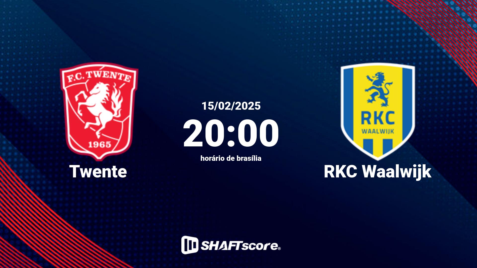 Estatísticas do jogo Twente vs RKC Waalwijk 15.02 20:00