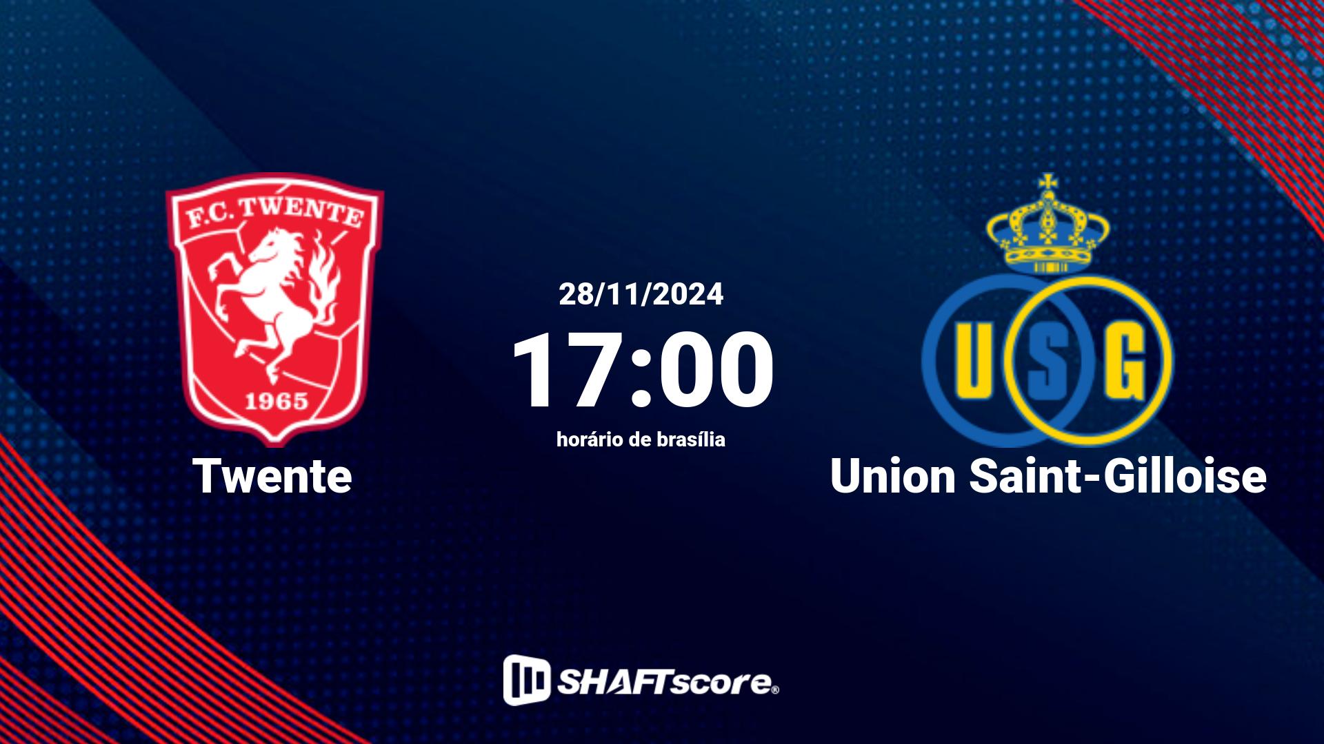 Estatísticas do jogo Twente vs Union Saint-Gilloise 28.11 17:00