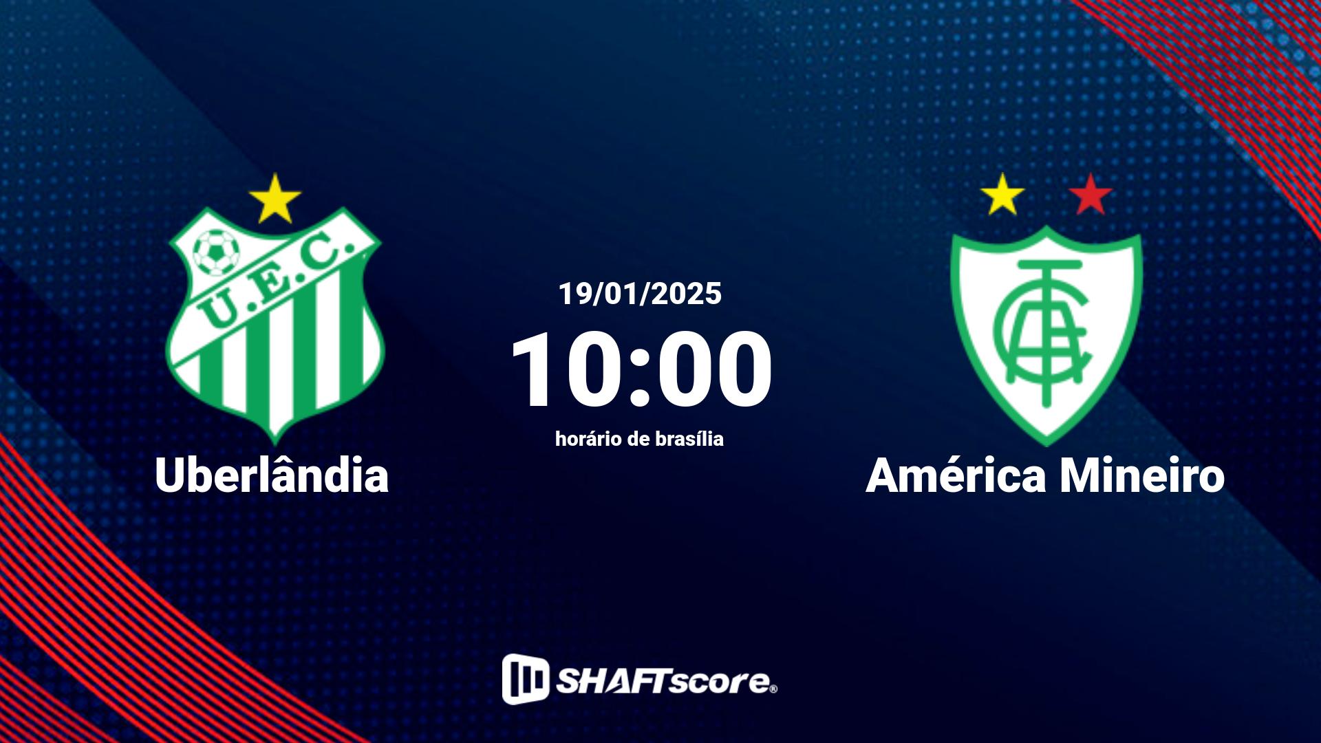 Estatísticas do jogo Uberlândia vs América Mineiro 19.01 10:00