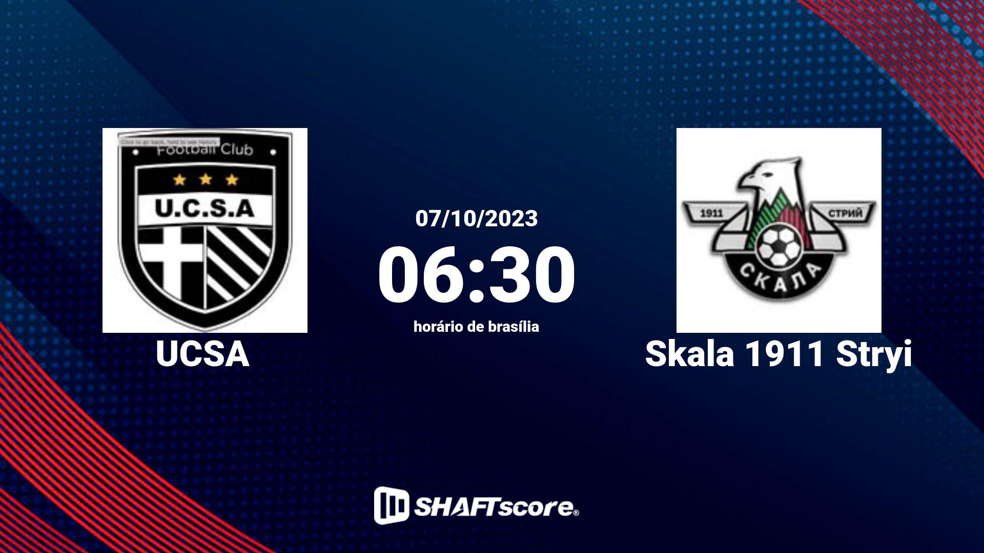Estatísticas do jogo UCSA vs Skala 1911 Stryi 07.10 06:30