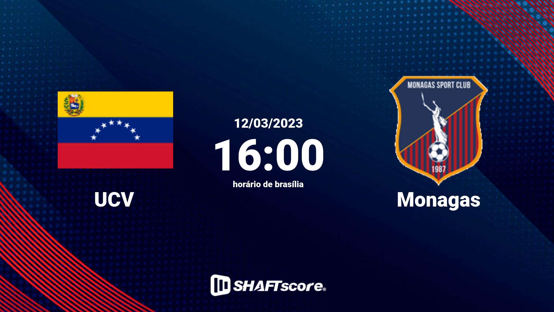 Estatísticas do jogo UCV vs Monagas 12.03 16:00