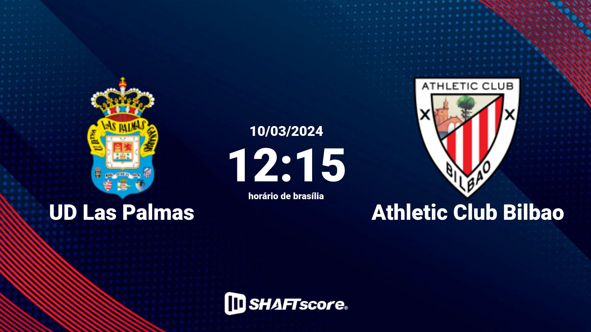 Estatísticas do jogo UD Las Palmas vs Athletic Club Bilbao 10.03 12:15