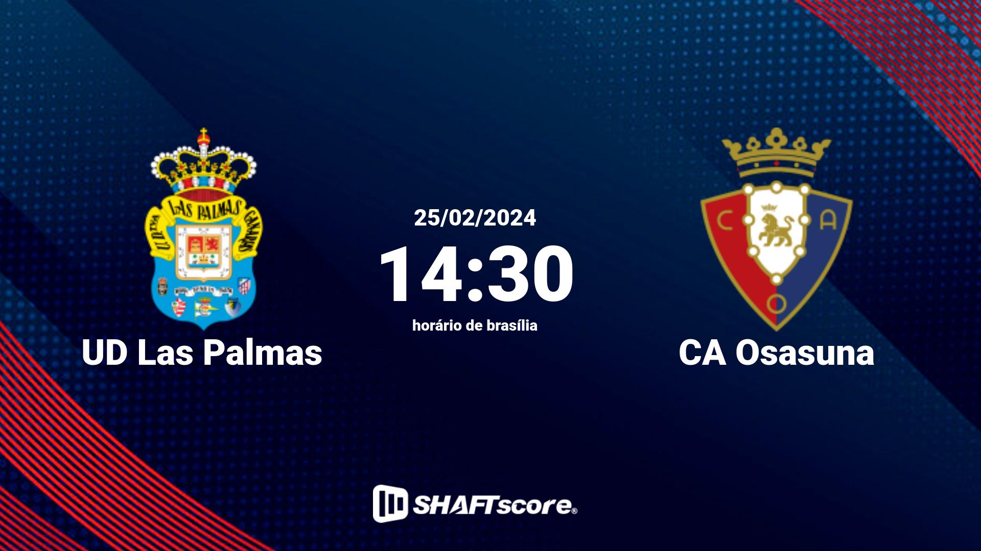 Estatísticas do jogo UD Las Palmas vs CA Osasuna 25.02 14:30