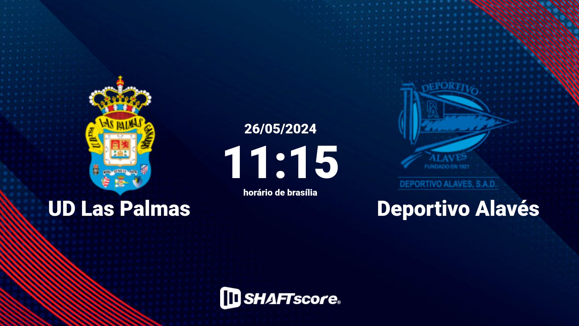 Estatísticas do jogo UD Las Palmas vs Deportivo Alavés 26.05 11:15