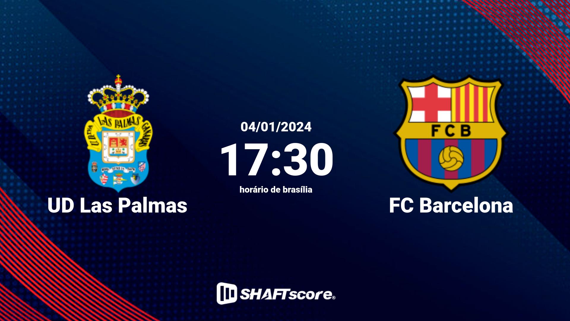 Estatísticas do jogo UD Las Palmas vs FC Barcelona 04.01 17:30