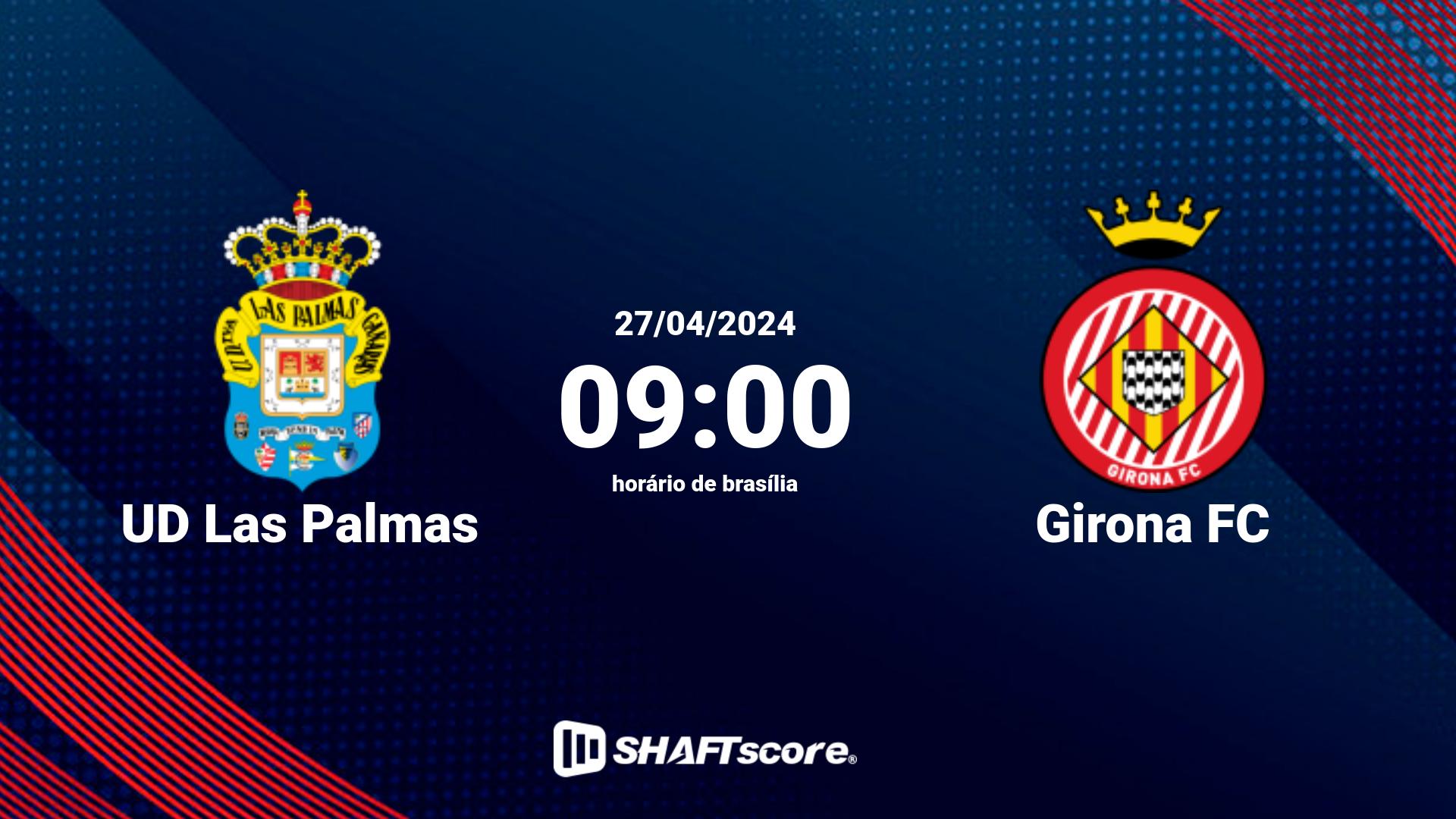 Estatísticas do jogo UD Las Palmas vs Girona FC 27.04 09:00