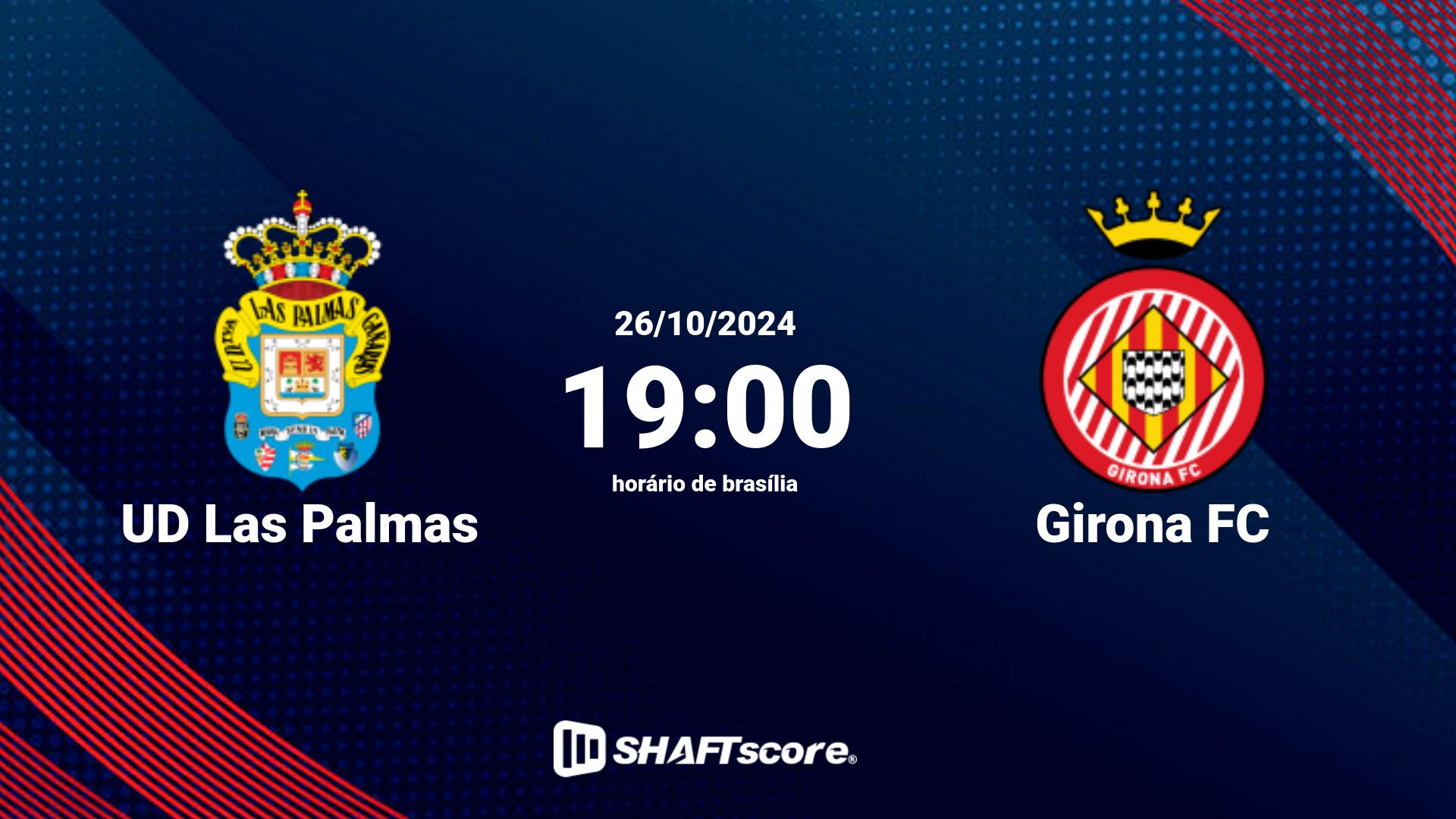 Estatísticas do jogo UD Las Palmas vs Girona FC 26.10 19:00