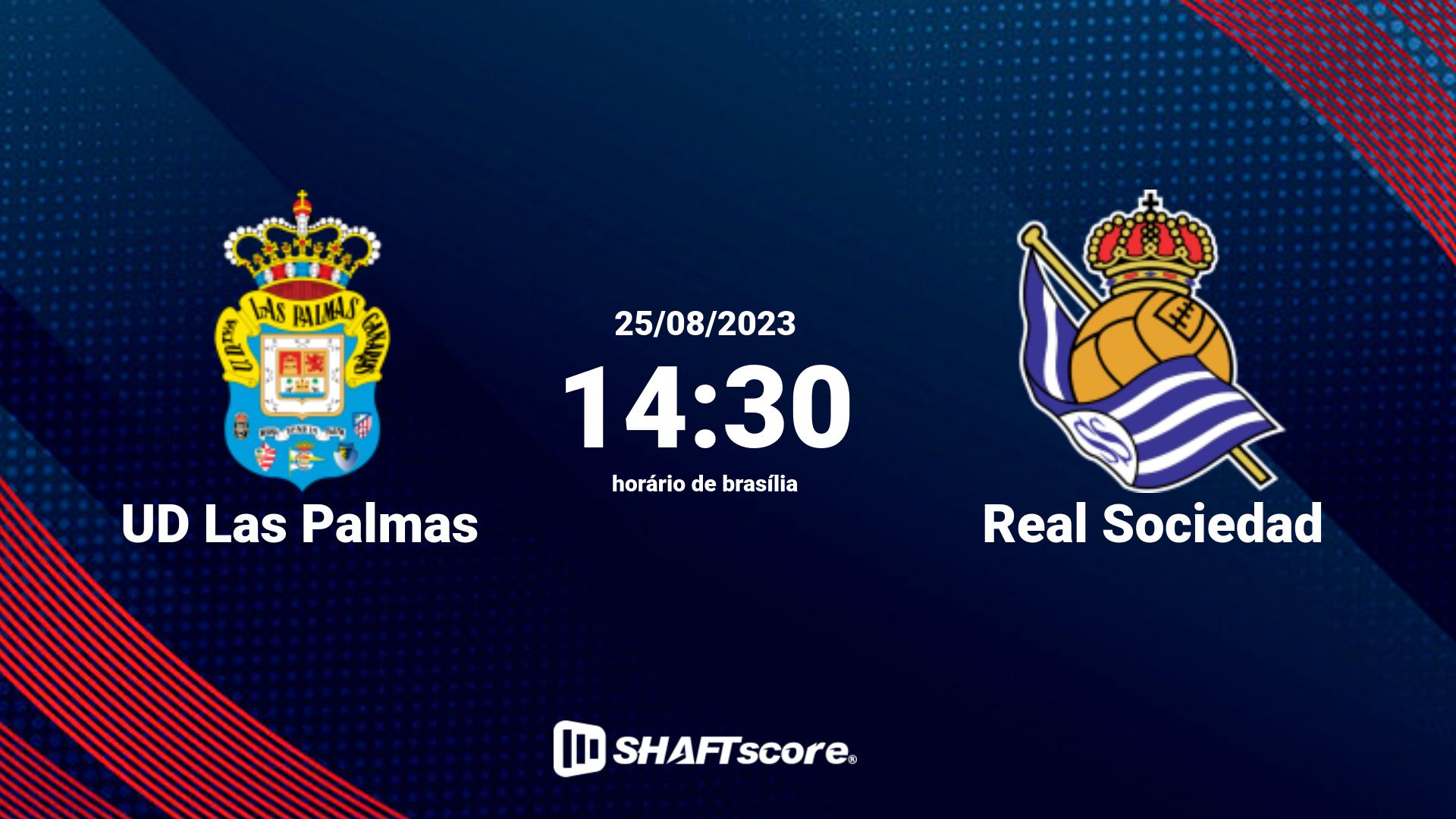 Estatísticas do jogo UD Las Palmas vs Real Sociedad 25.08 14:30