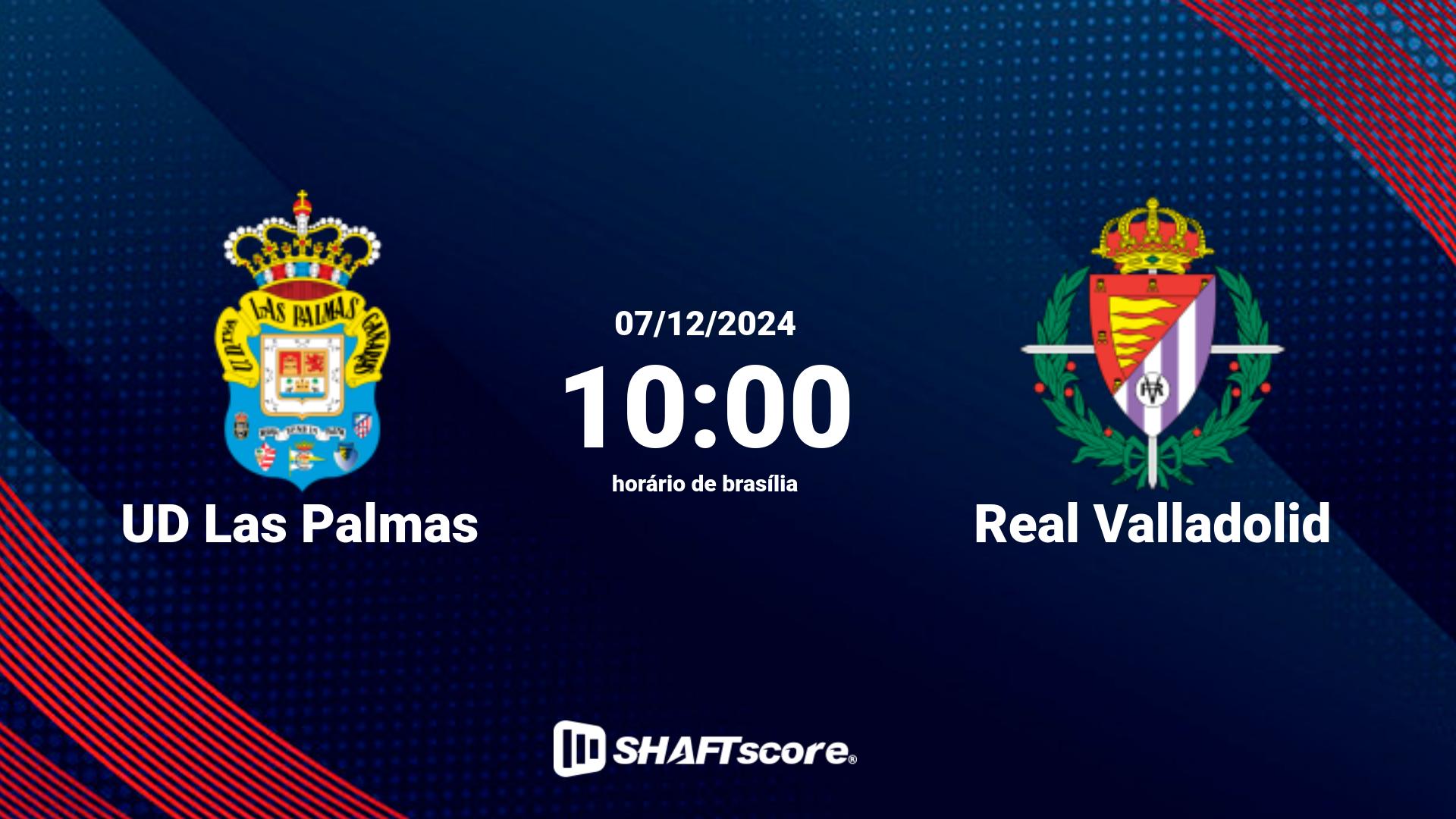 Estatísticas do jogo UD Las Palmas vs Real Valladolid 07.12 10:00