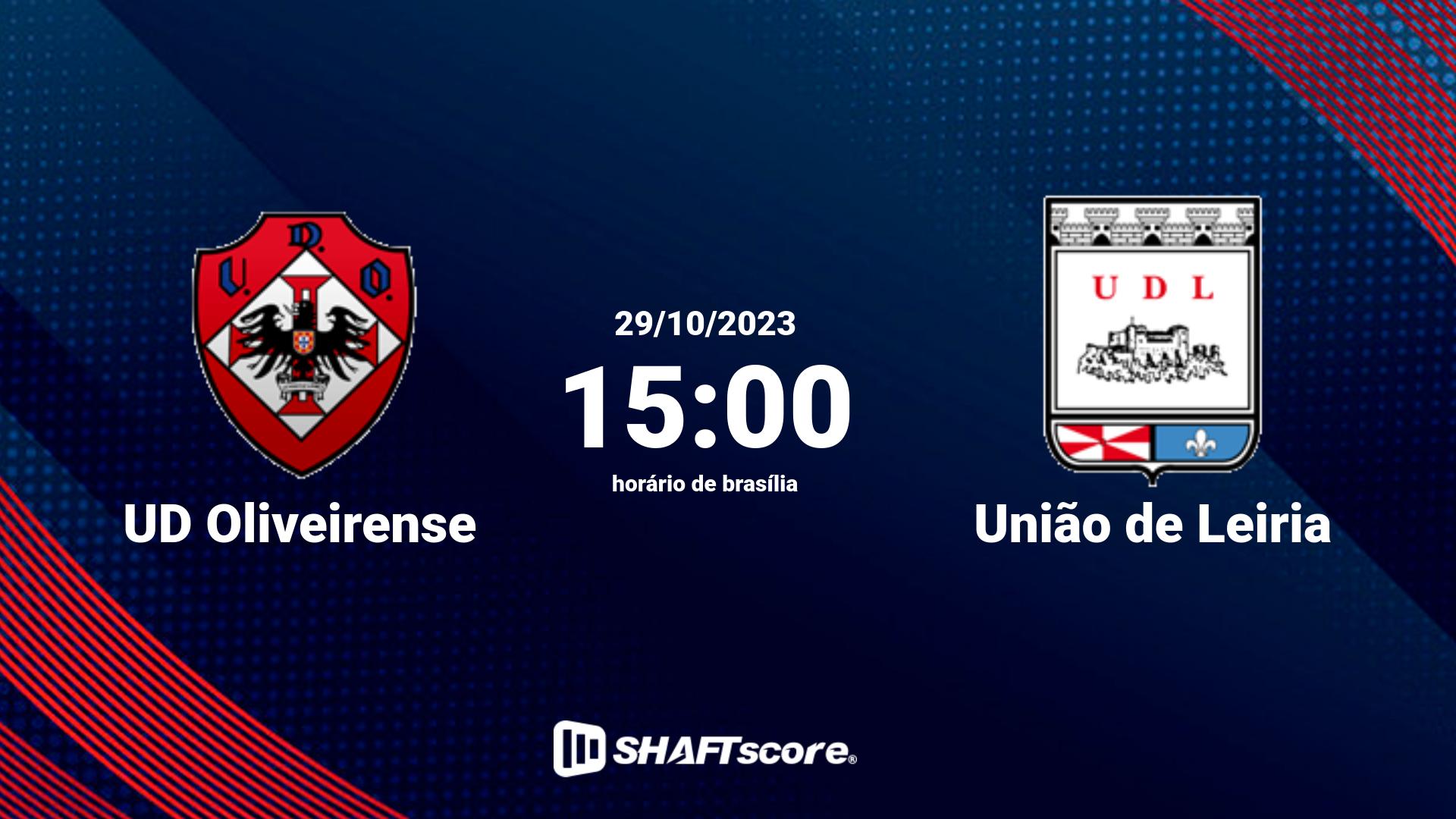 Estatísticas do jogo UD Oliveirense vs União de Leiria 29.10 15:00