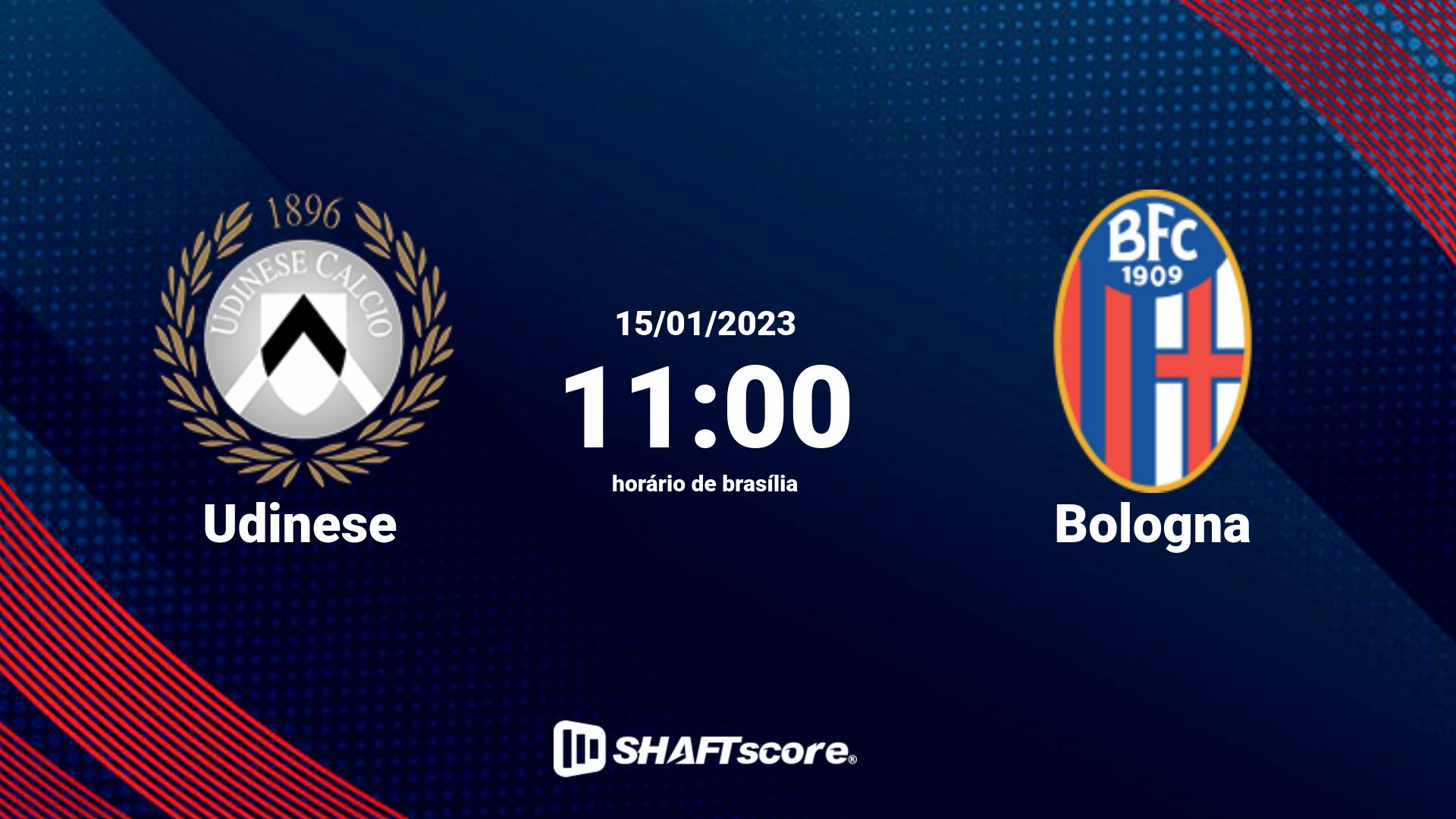 Estatísticas do jogo Udinese vs Bologna 15.01 11:00