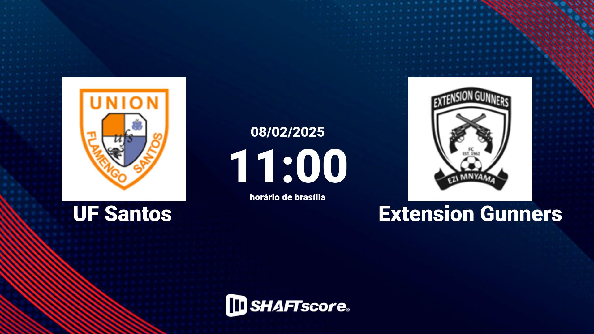 Estatísticas do jogo UF Santos vs Extension Gunners 08.02 11:00