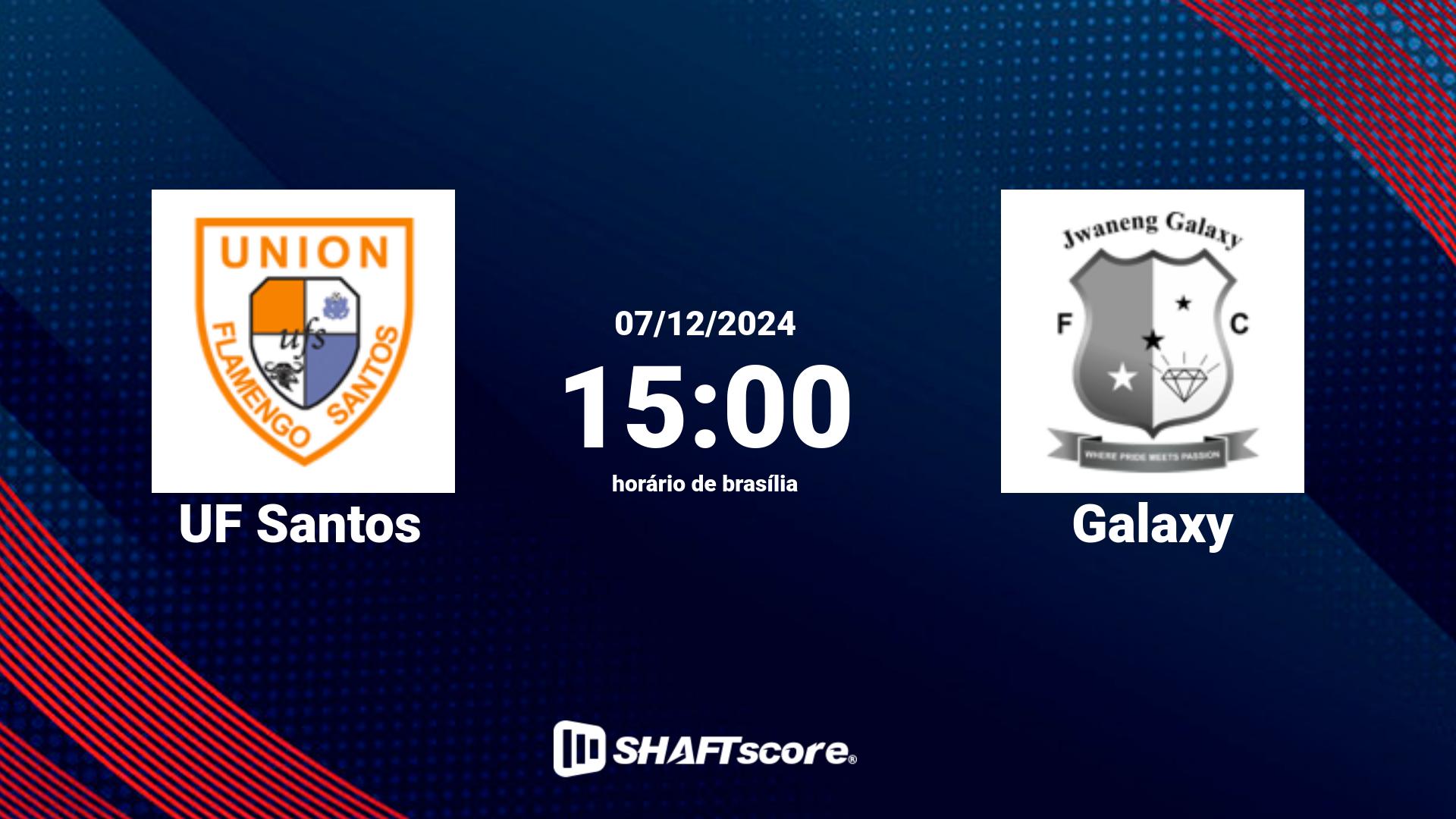 Estatísticas do jogo UF Santos vs Galaxy 07.12 15:00