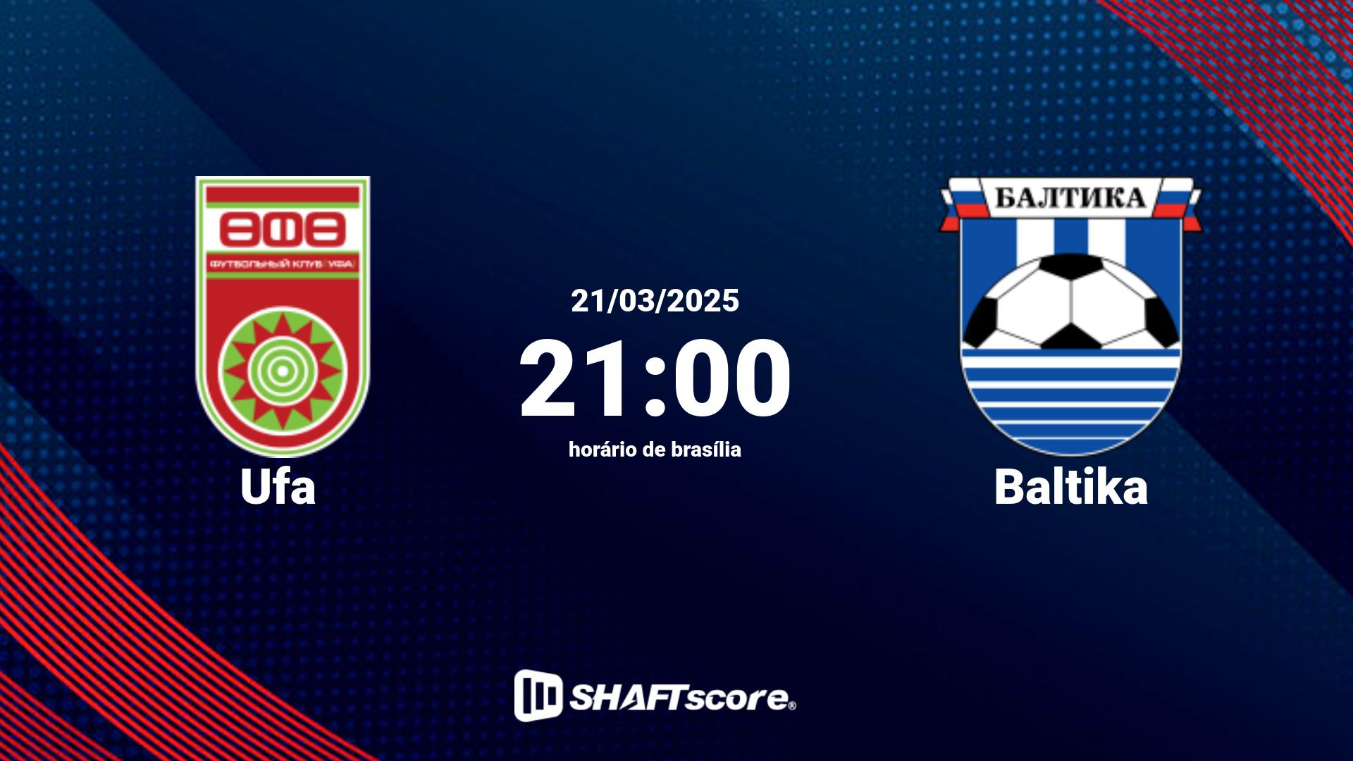 Estatísticas do jogo Ufa vs Baltika 21.03 21:00