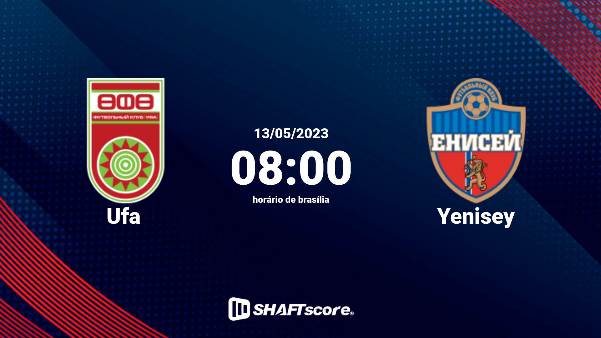 Estatísticas do jogo Ufa vs Yenisey 13.05 08:00