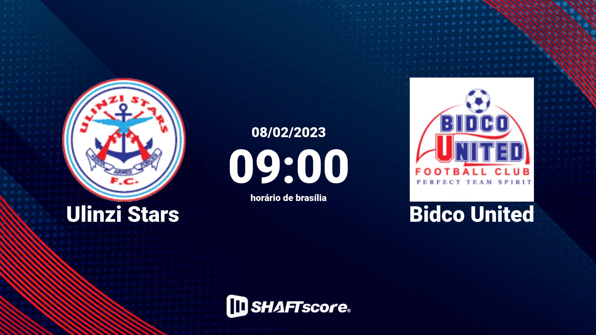 Estatísticas do jogo Ulinzi Stars vs Bidco United 08.02 09:00