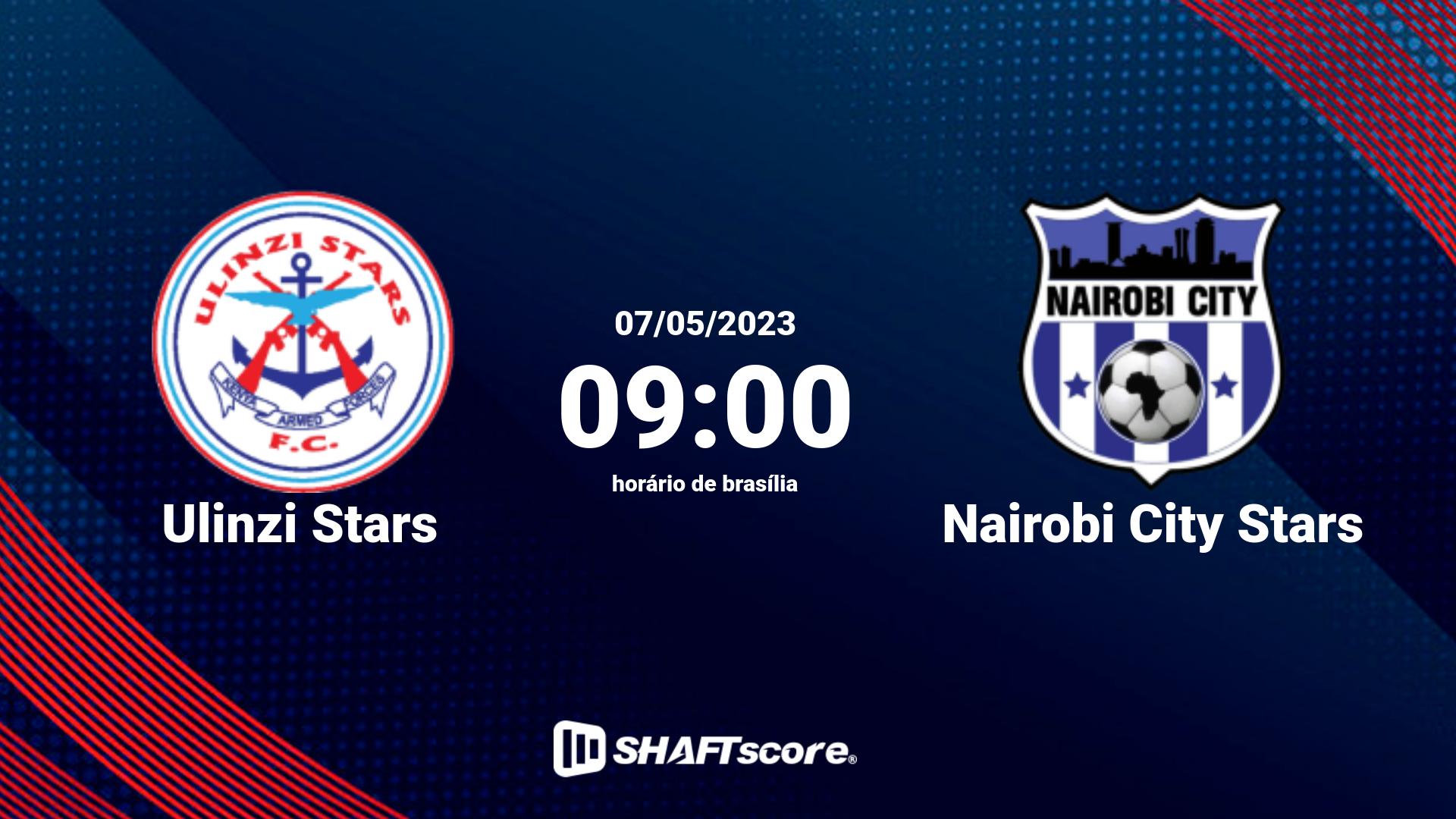 Estatísticas do jogo Ulinzi Stars vs Nairobi City Stars 07.05 09:00