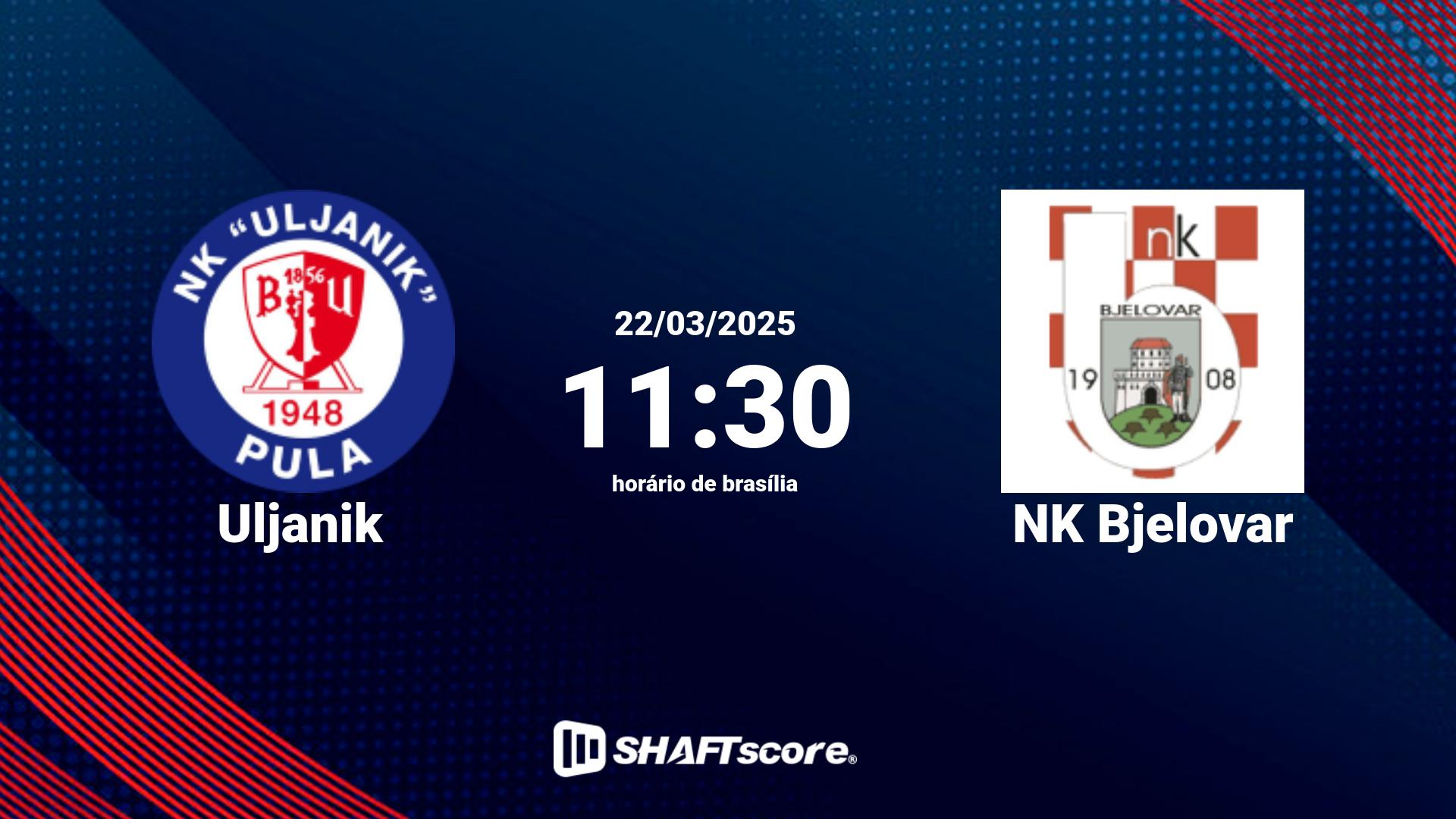 Estatísticas do jogo Uljanik vs NK Bjelovar 22.03 11:30