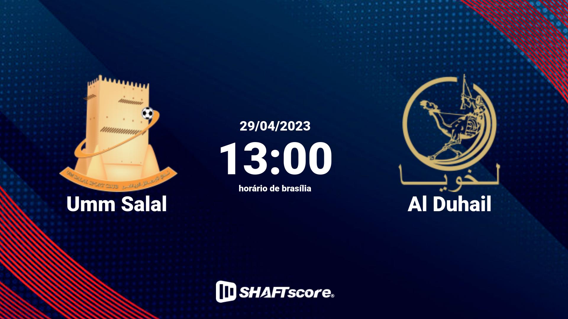 Estatísticas do jogo Umm Salal vs Al Duhail 29.04 13:00