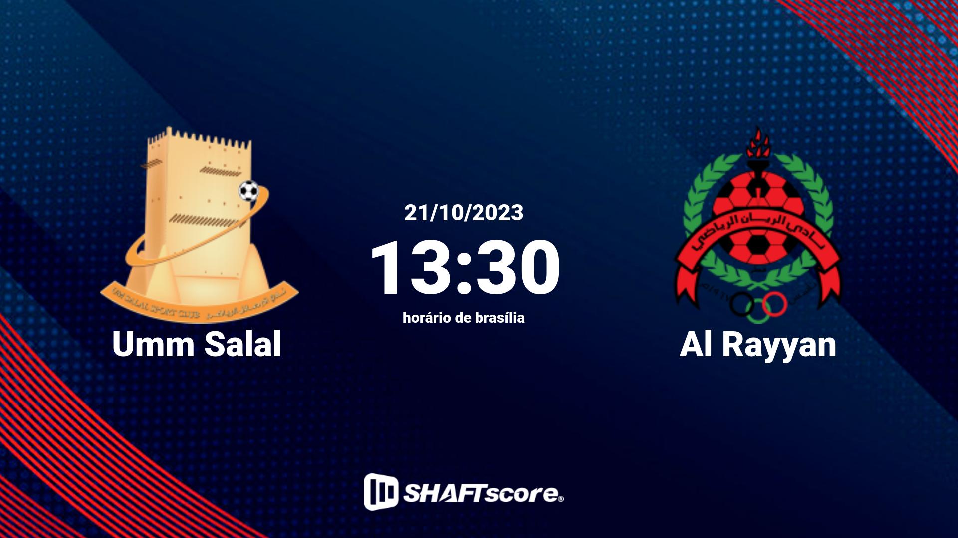 Estatísticas do jogo Umm Salal vs Al Rayyan 21.10 13:30