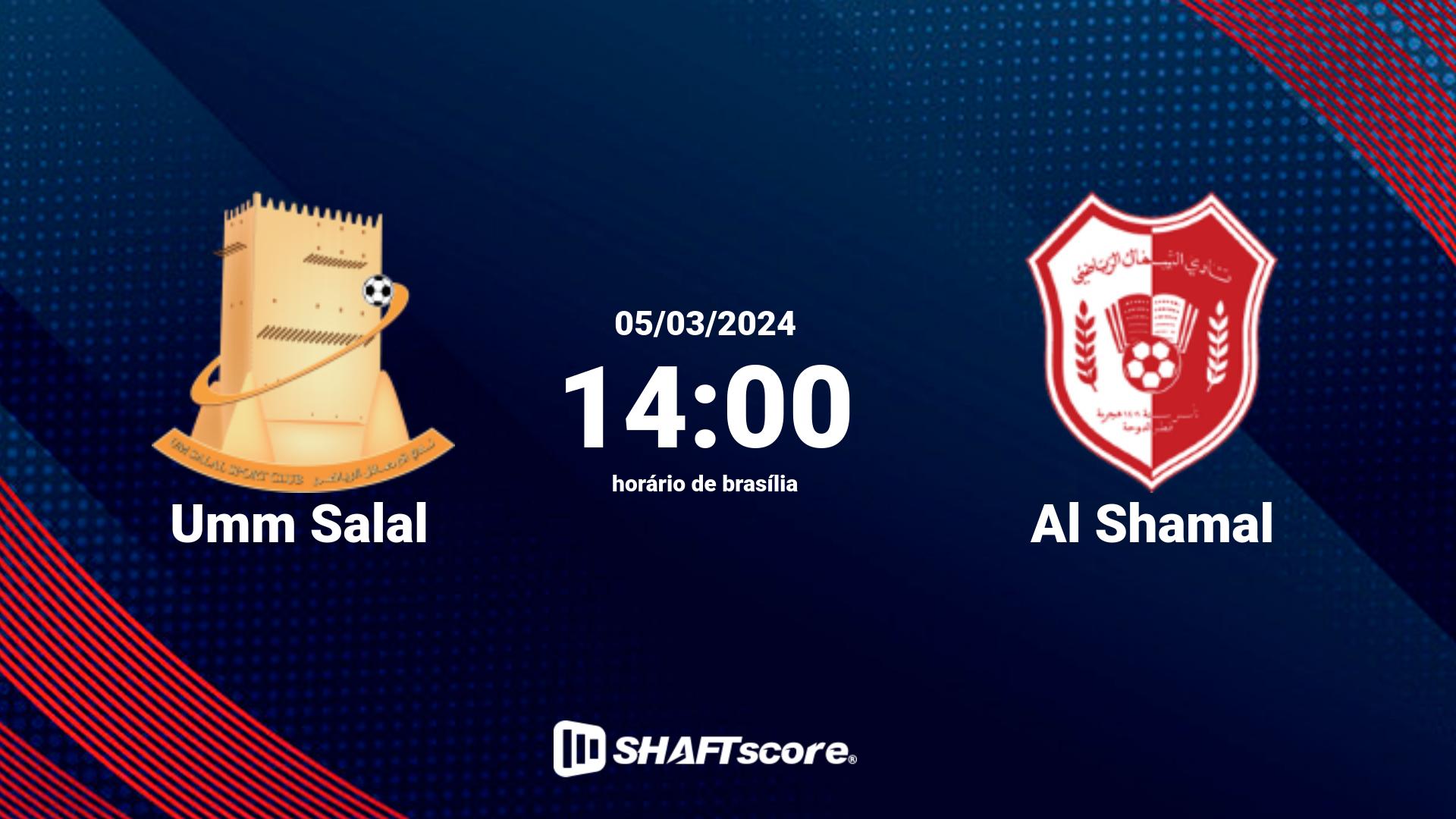 Estatísticas do jogo Umm Salal vs Al Shamal 05.03 14:00