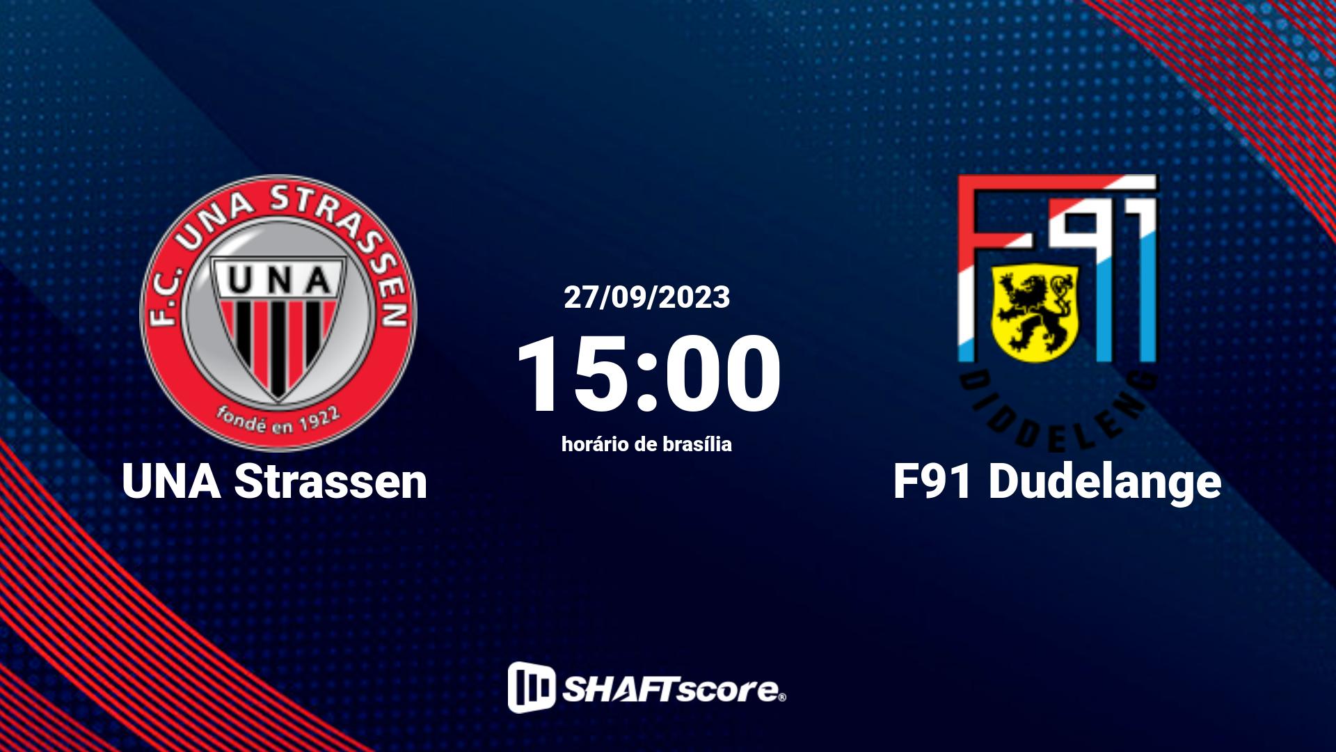 Estatísticas do jogo UNA Strassen vs F91 Dudelange 27.09 15:00