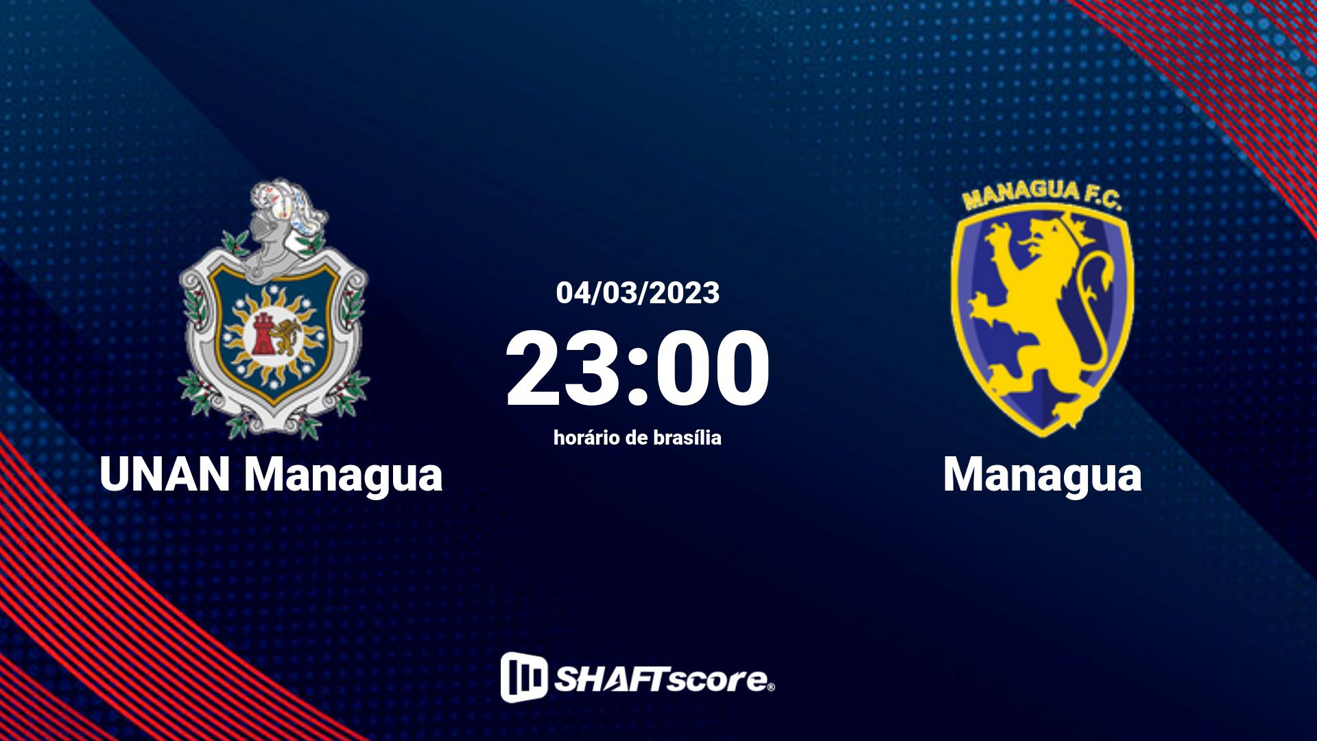 Estatísticas do jogo UNAN Managua vs Managua 04.03 23:00