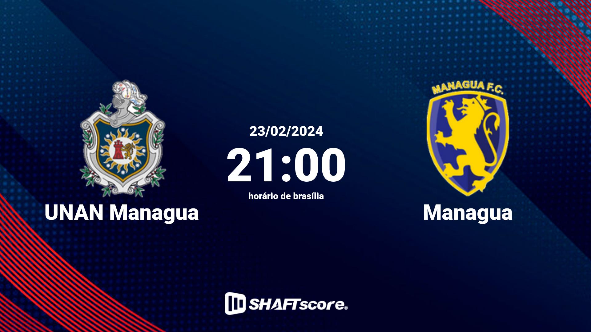 Estatísticas do jogo UNAN Managua vs Managua 23.02 21:00