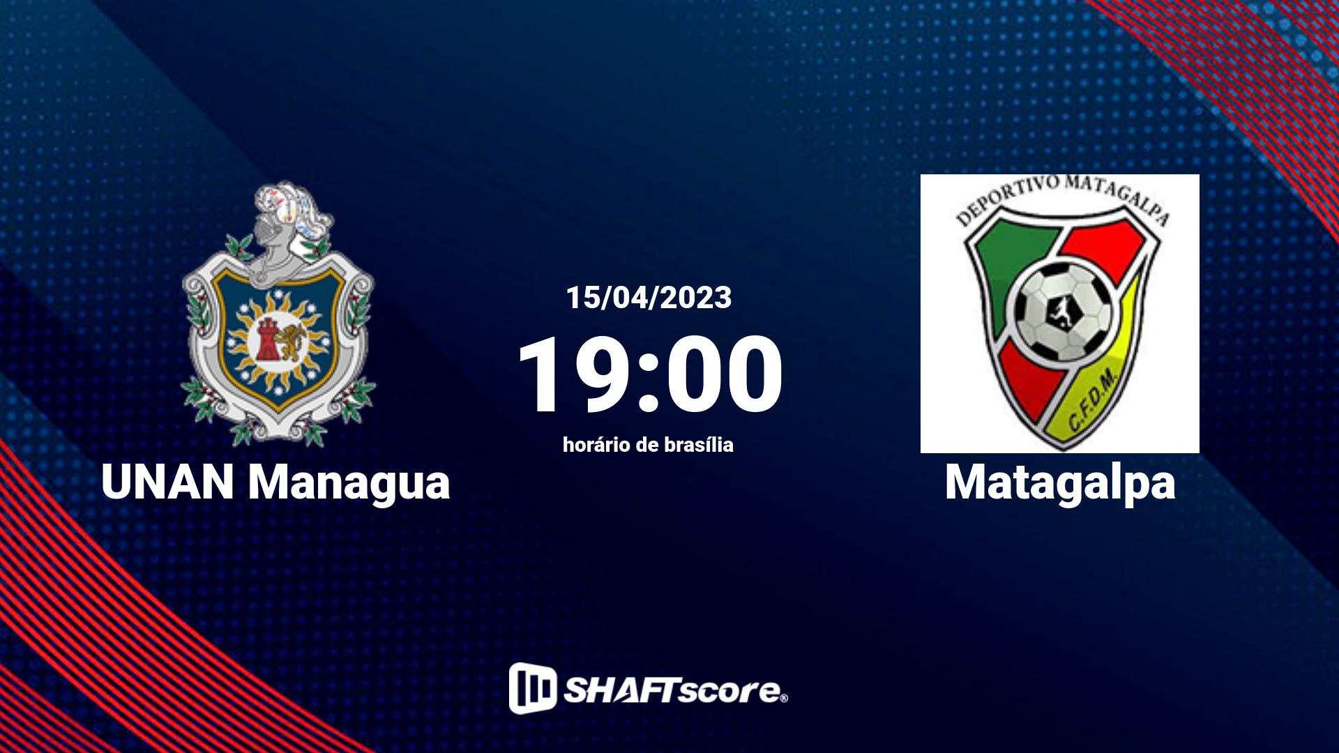 Estatísticas do jogo UNAN Managua vs Matagalpa 15.04 19:00