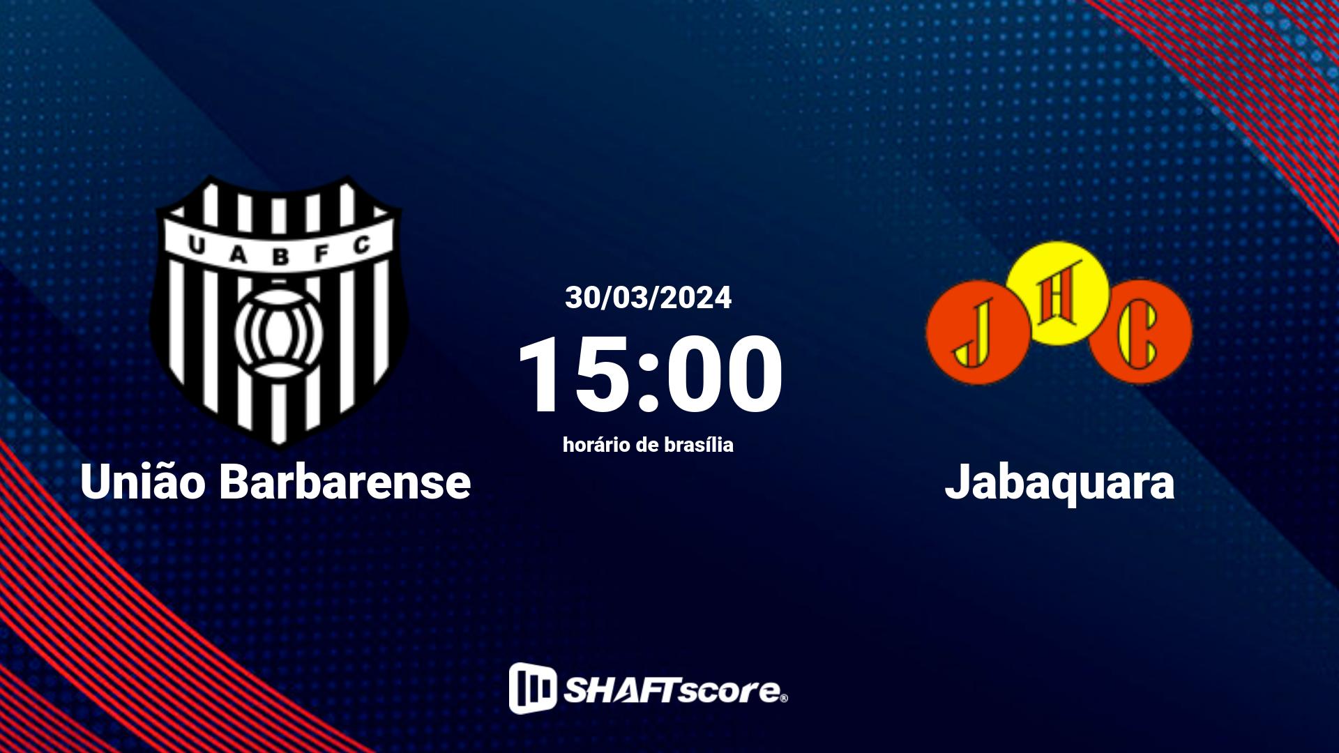 Estatísticas do jogo União Barbarense vs Jabaquara 30.03 15:00