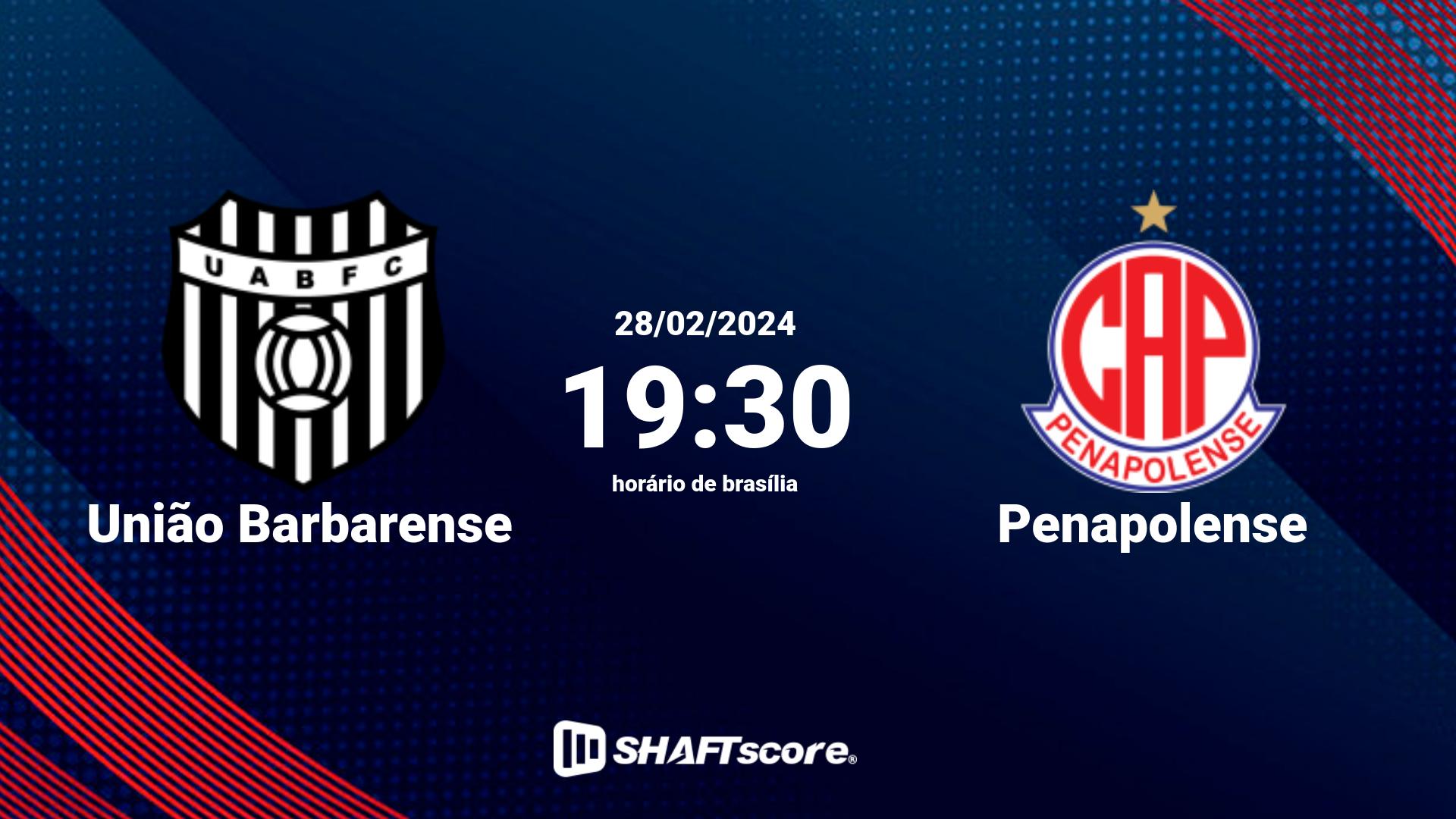 Estatísticas do jogo União Barbarense vs Penapolense 28.02 19:30