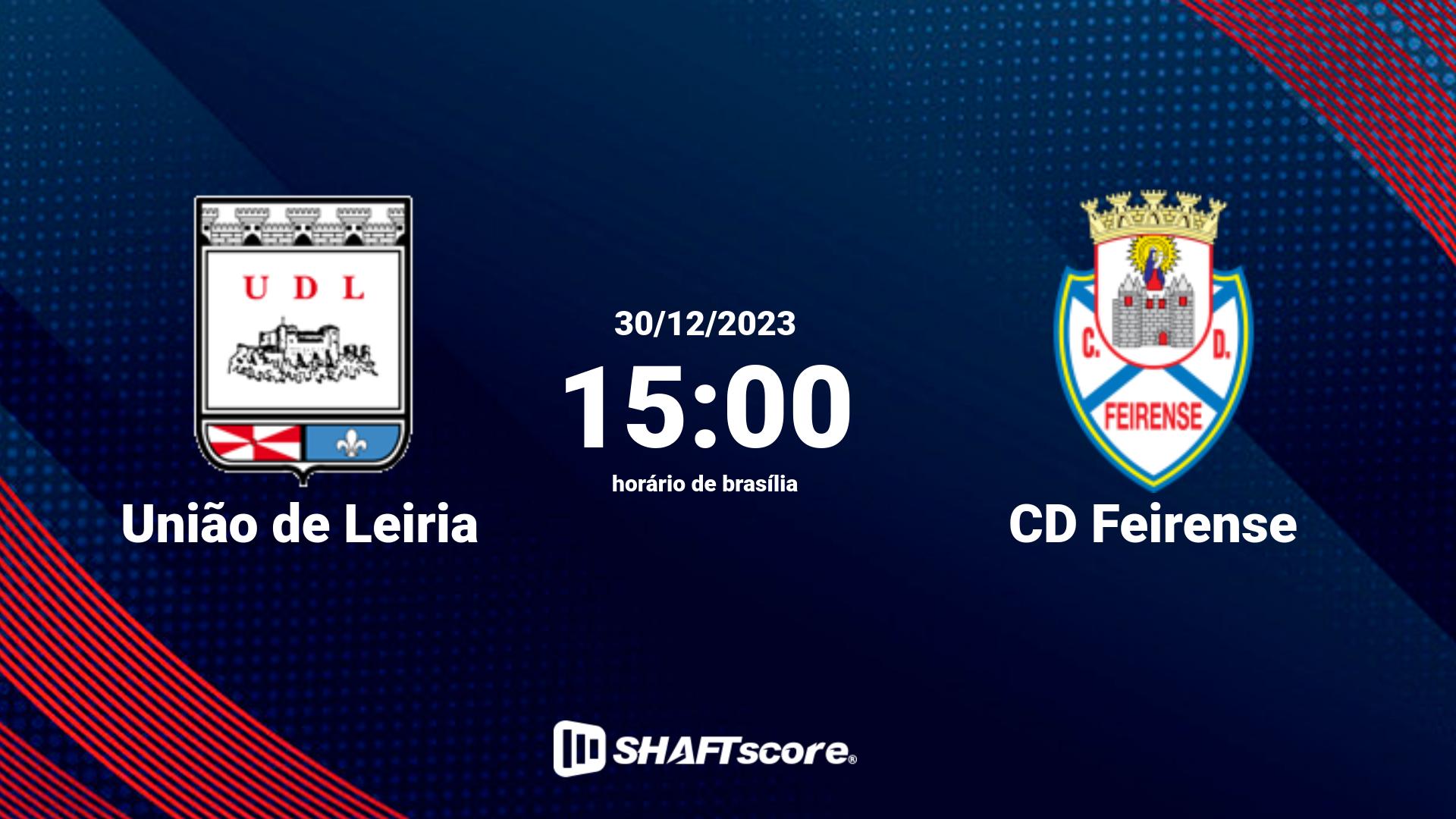 Estatísticas do jogo União de Leiria vs CD Feirense 30.12 15:00