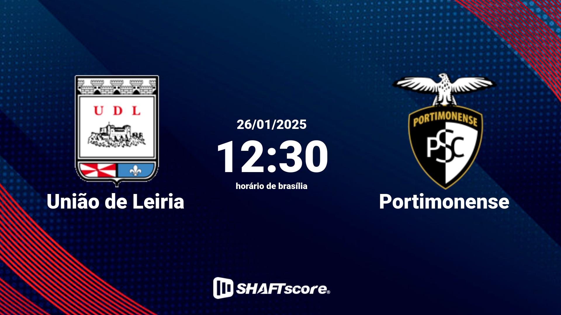 Estatísticas do jogo União de Leiria vs Portimonense 26.01 12:30