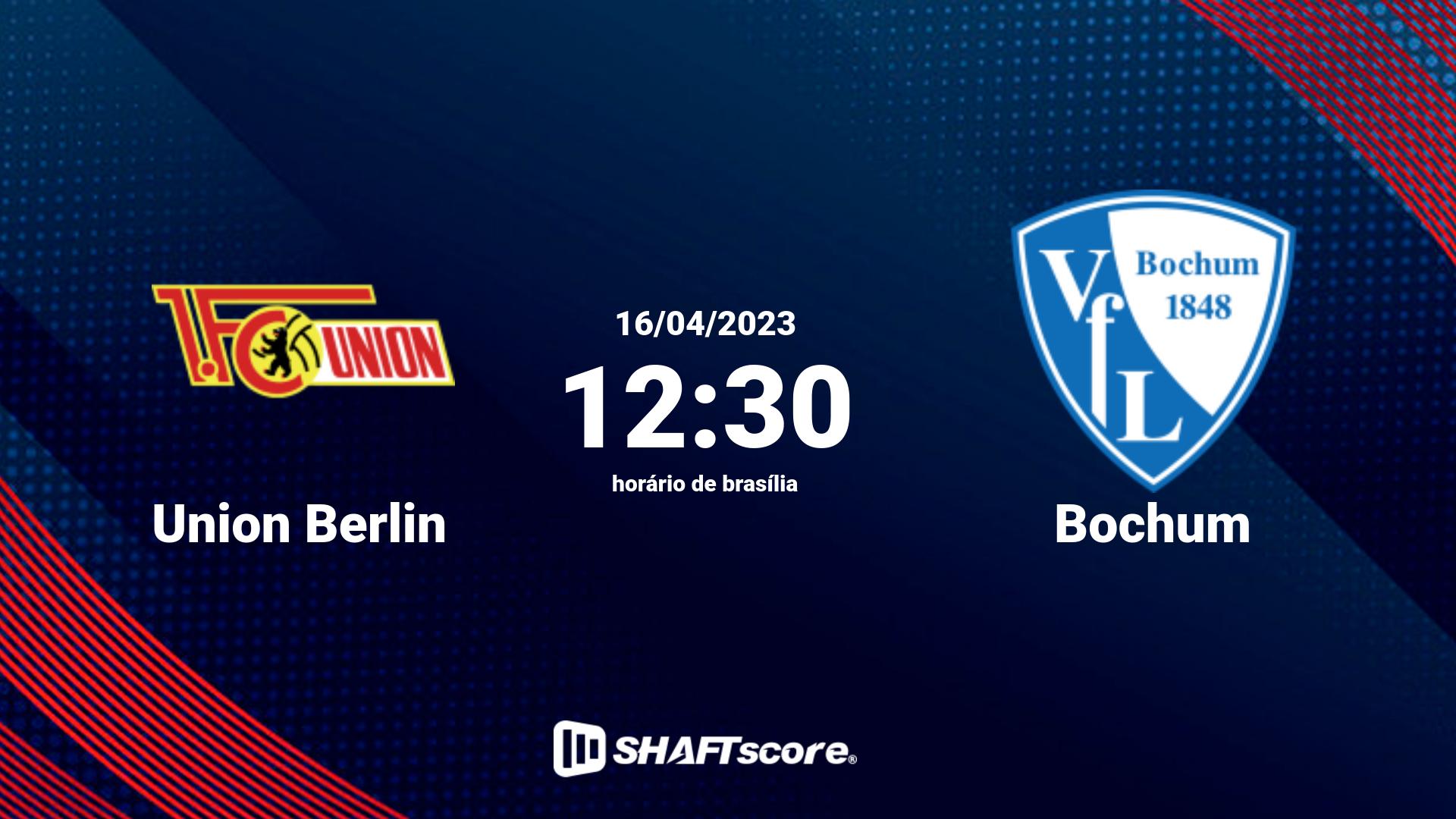 Estatísticas do jogo Union Berlin vs Bochum 16.04 12:30