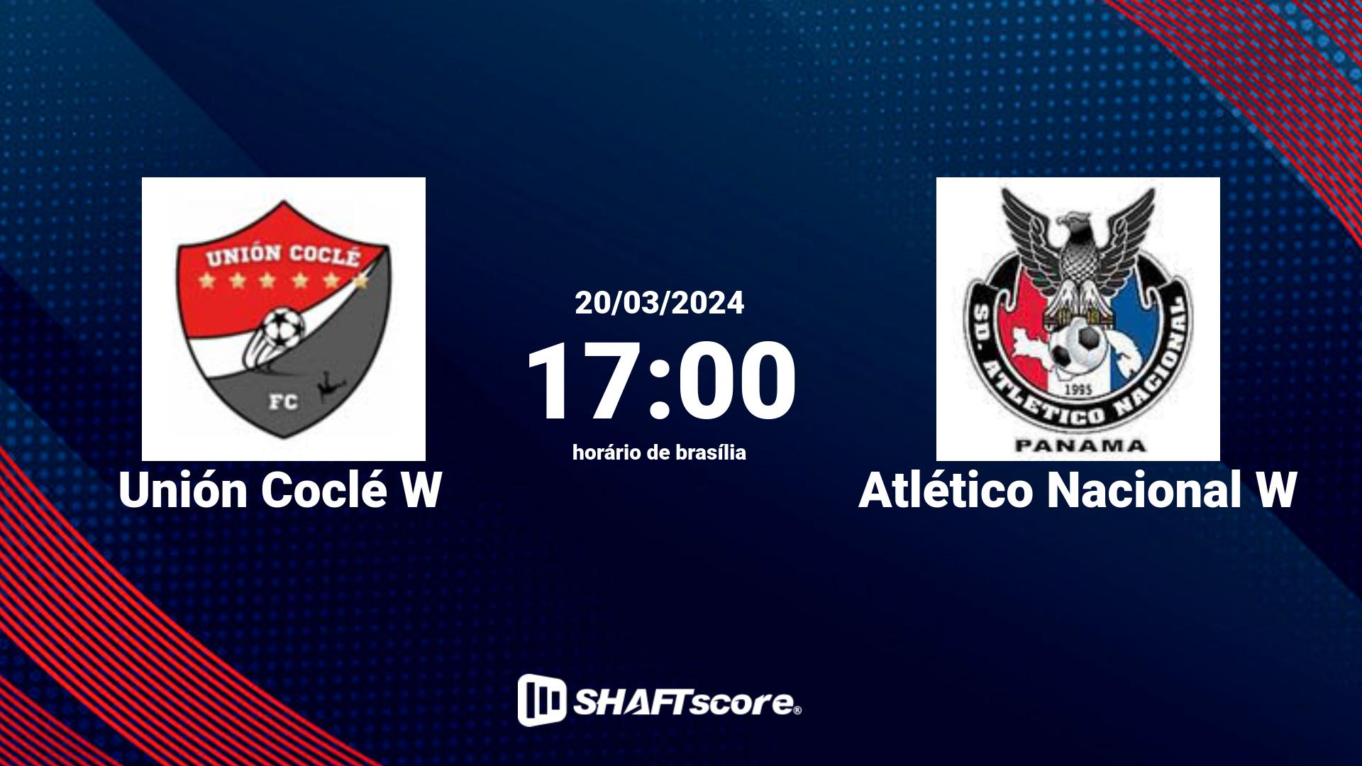 Estatísticas do jogo Unión Coclé W vs Atlético Nacional W 20.03 17:00