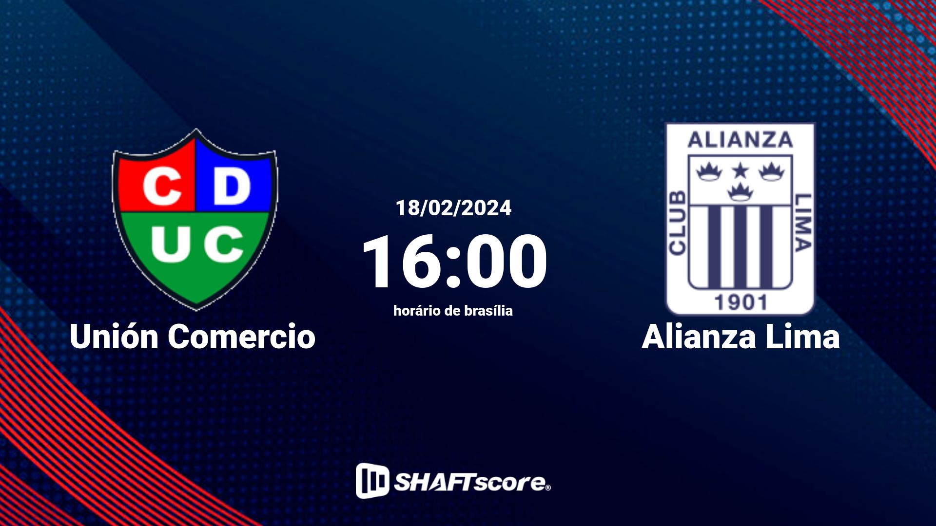 Estatísticas do jogo Unión Comercio vs Alianza Lima 18.02 16:00