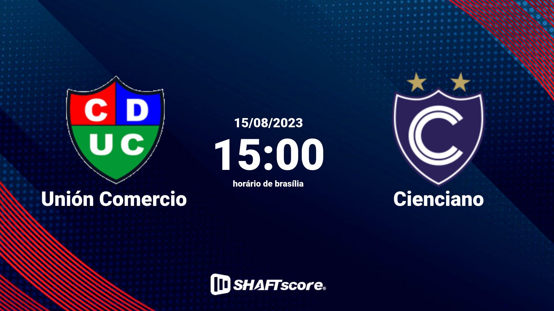 Estatísticas do jogo Unión Comercio vs Cienciano 15.08 15:00