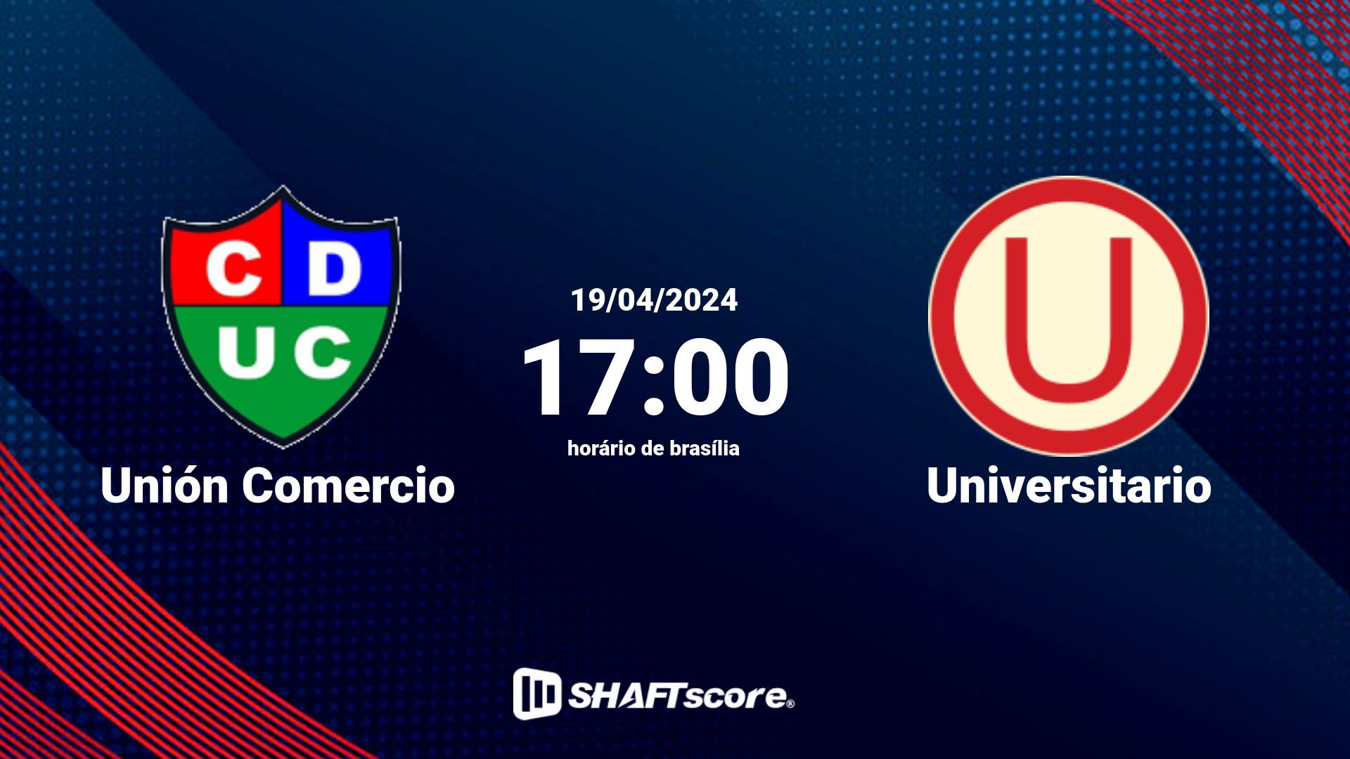 Estatísticas do jogo Unión Comercio vs Universitario 19.04 17:00