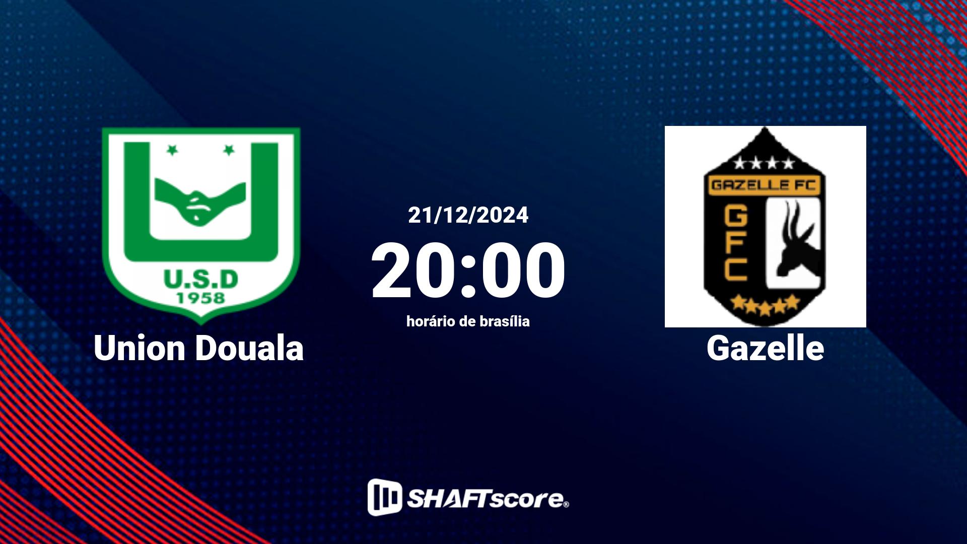 Estatísticas do jogo Union Douala vs Gazelle 21.12 20:00