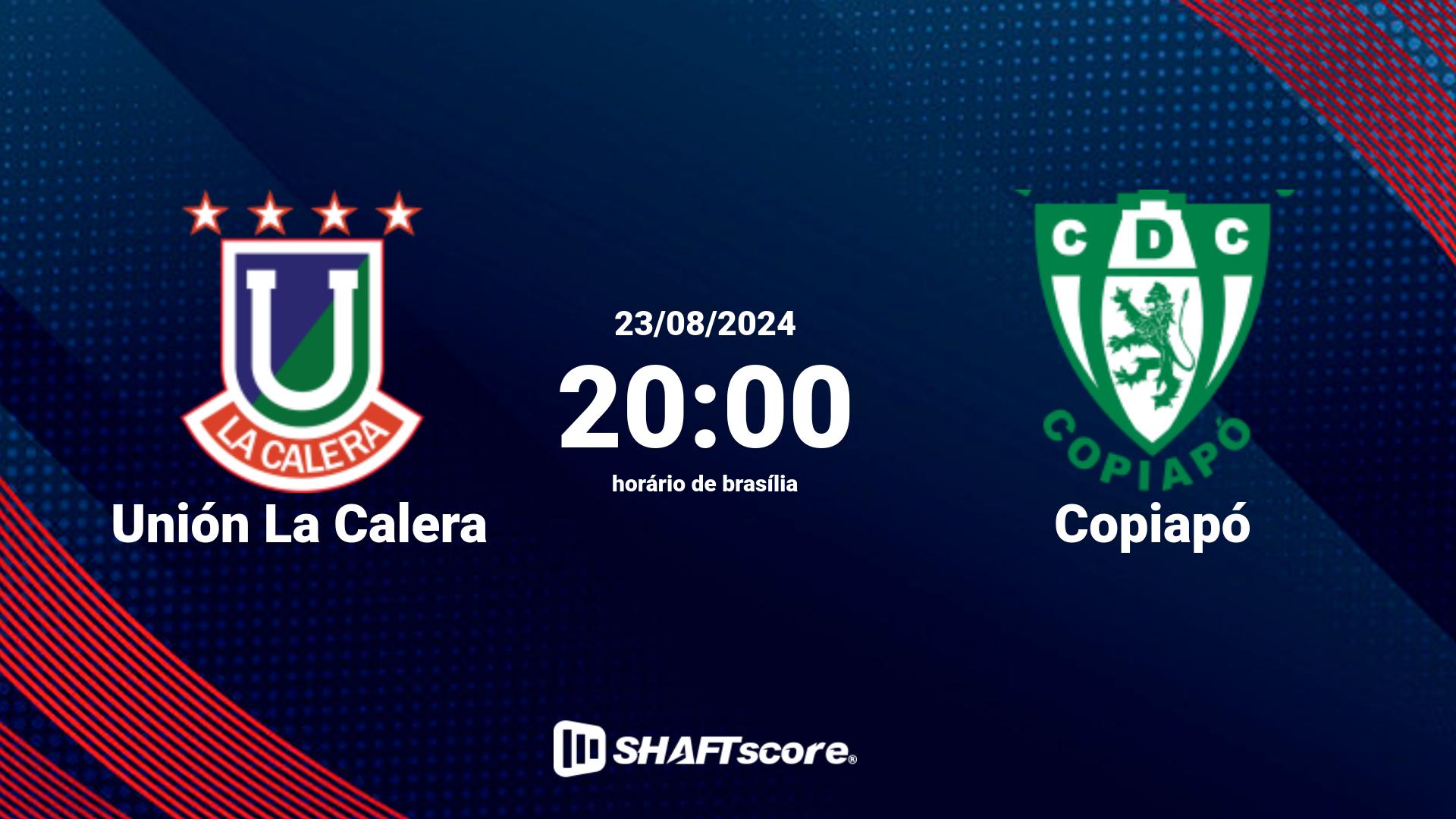 Estatísticas do jogo Unión La Calera vs Copiapó 23.08 20:00