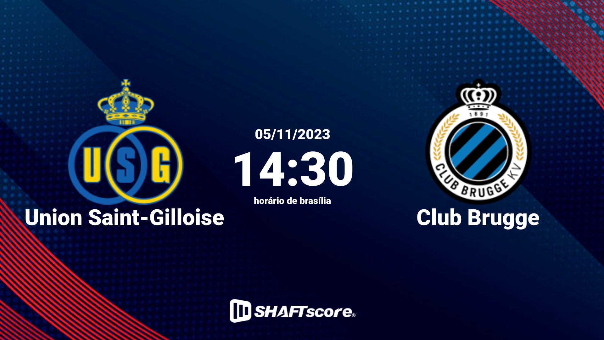 Estatísticas do jogo Union Saint-Gilloise vs Club Brugge 05.11 14:30