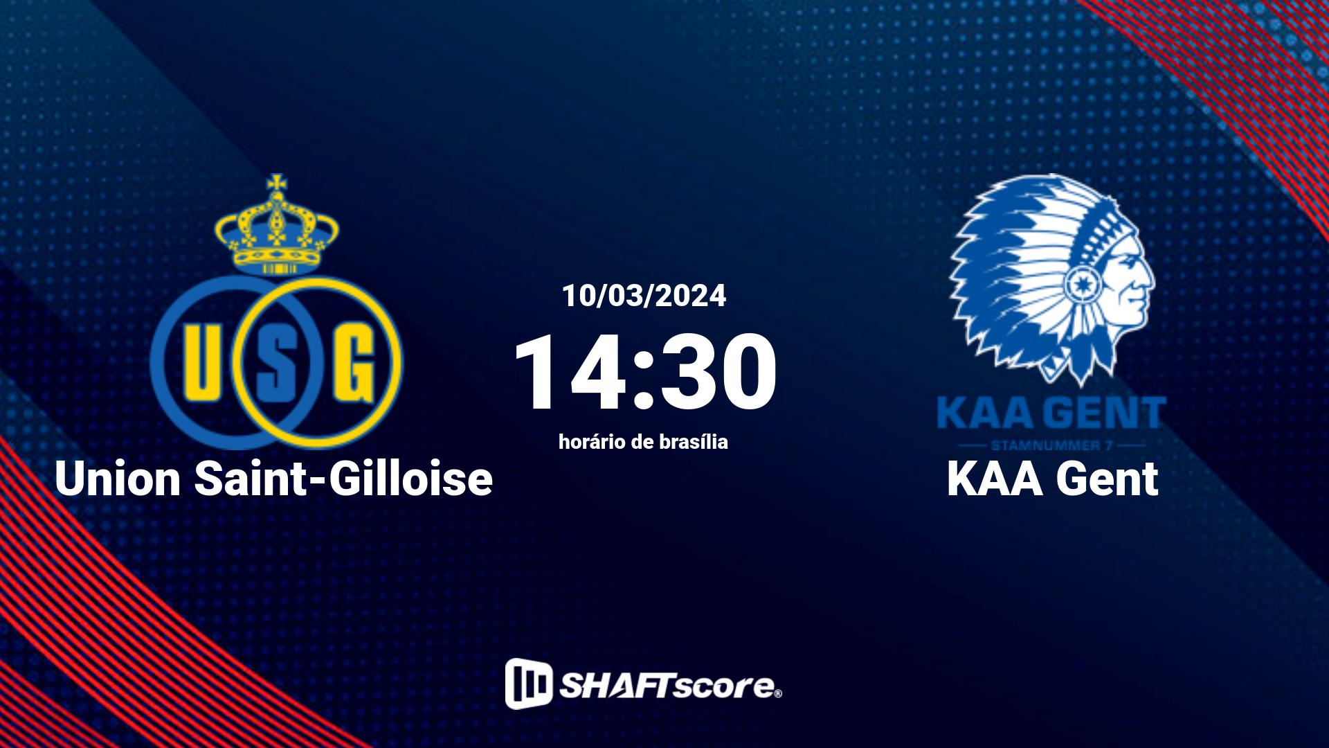 Estatísticas do jogo Union Saint-Gilloise vs KAA Gent 10.03 14:30