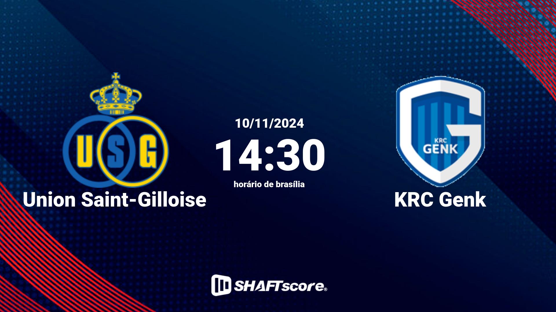 Estatísticas do jogo Union Saint-Gilloise vs KRC Genk 10.11 14:30