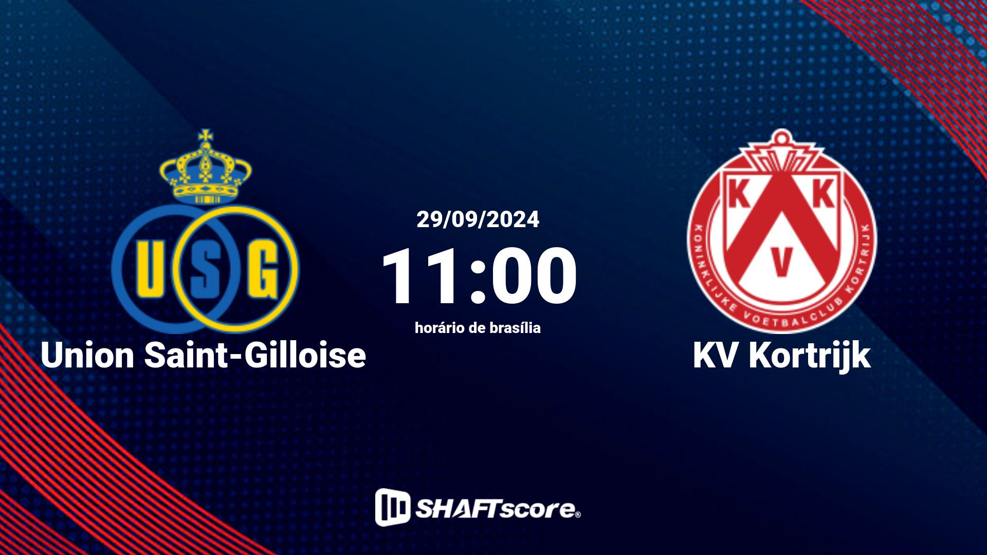 Estatísticas do jogo Union Saint-Gilloise vs KV Kortrijk 29.09 11:00