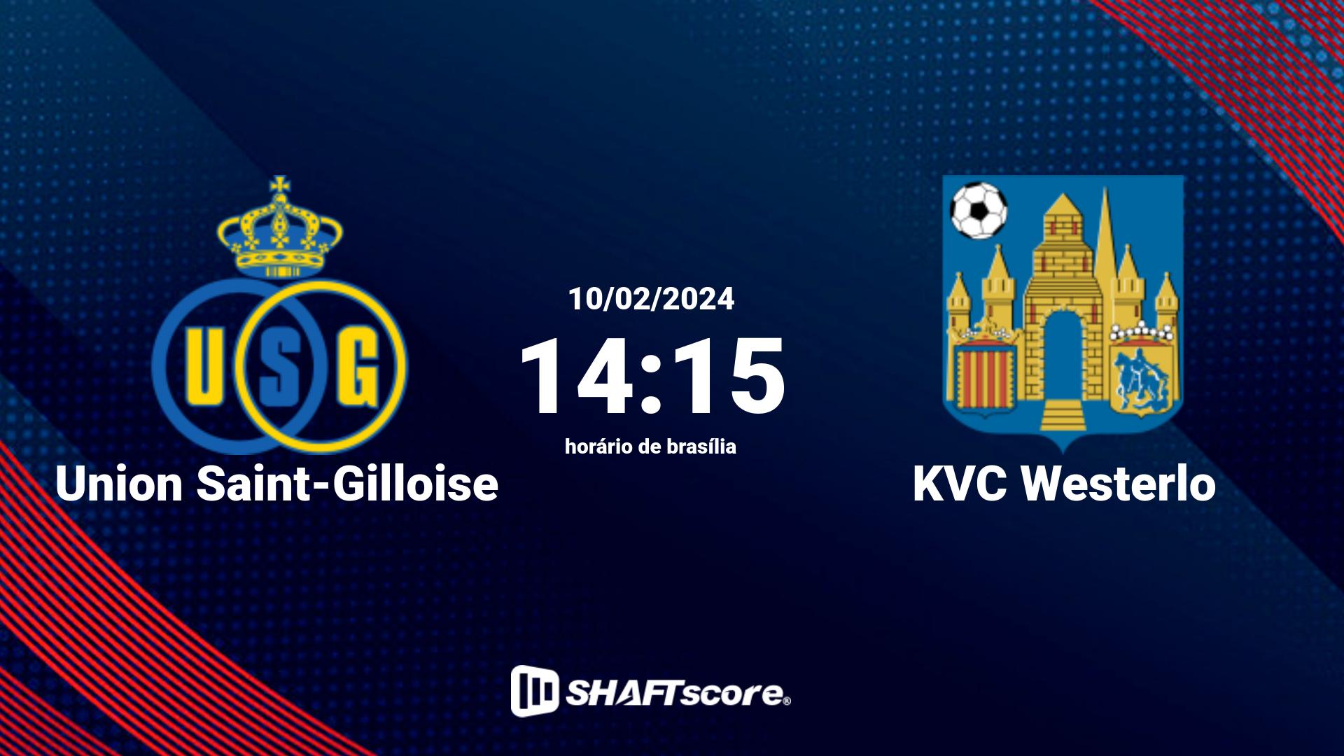 Estatísticas do jogo Union Saint-Gilloise vs KVC Westerlo 10.02 14:15