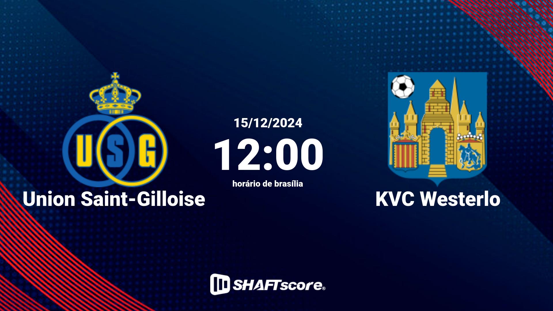 Estatísticas do jogo Union Saint-Gilloise vs KVC Westerlo 15.12 12:00