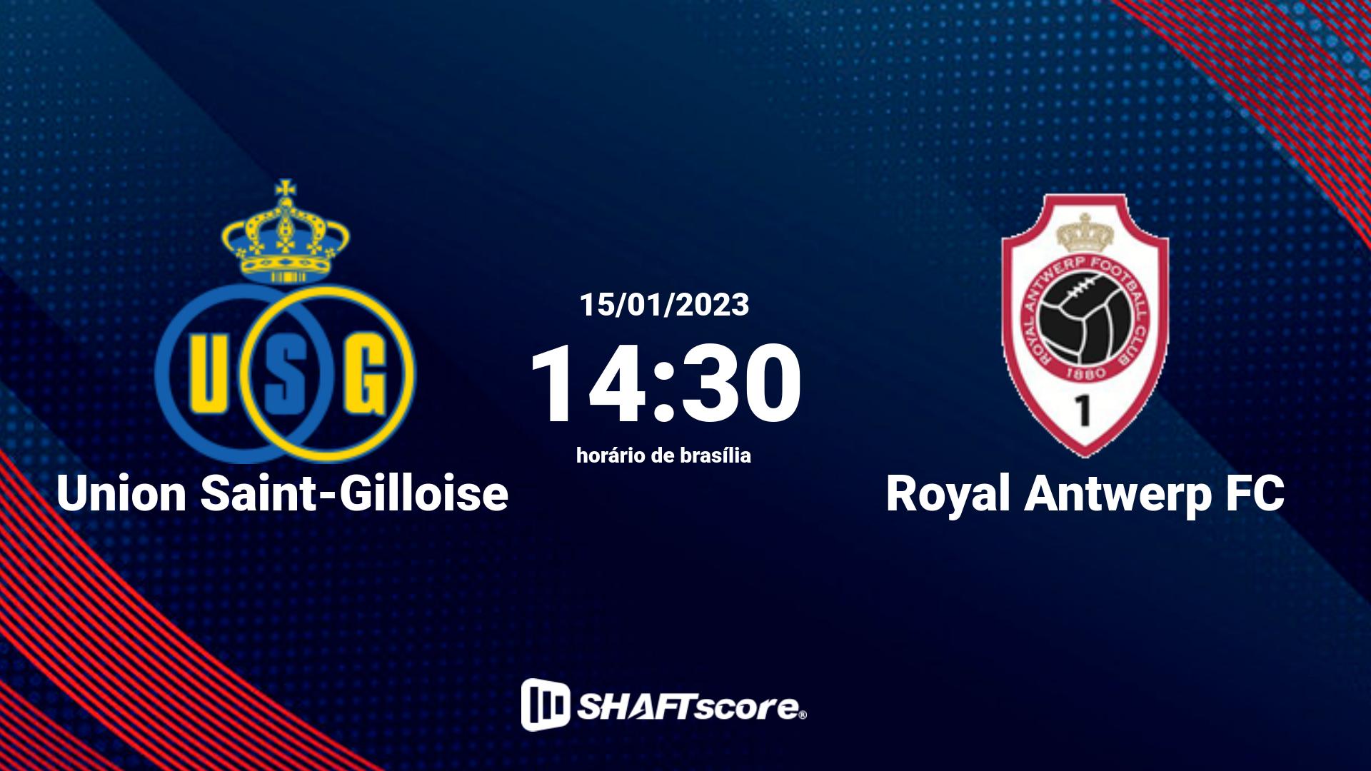 Estatísticas do jogo Union Saint-Gilloise vs Royal Antwerp FC 15.01 14:30