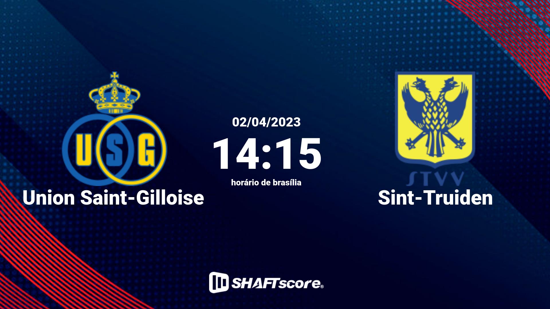 Estatísticas do jogo Union Saint-Gilloise vs Sint-Truiden 02.04 14:15