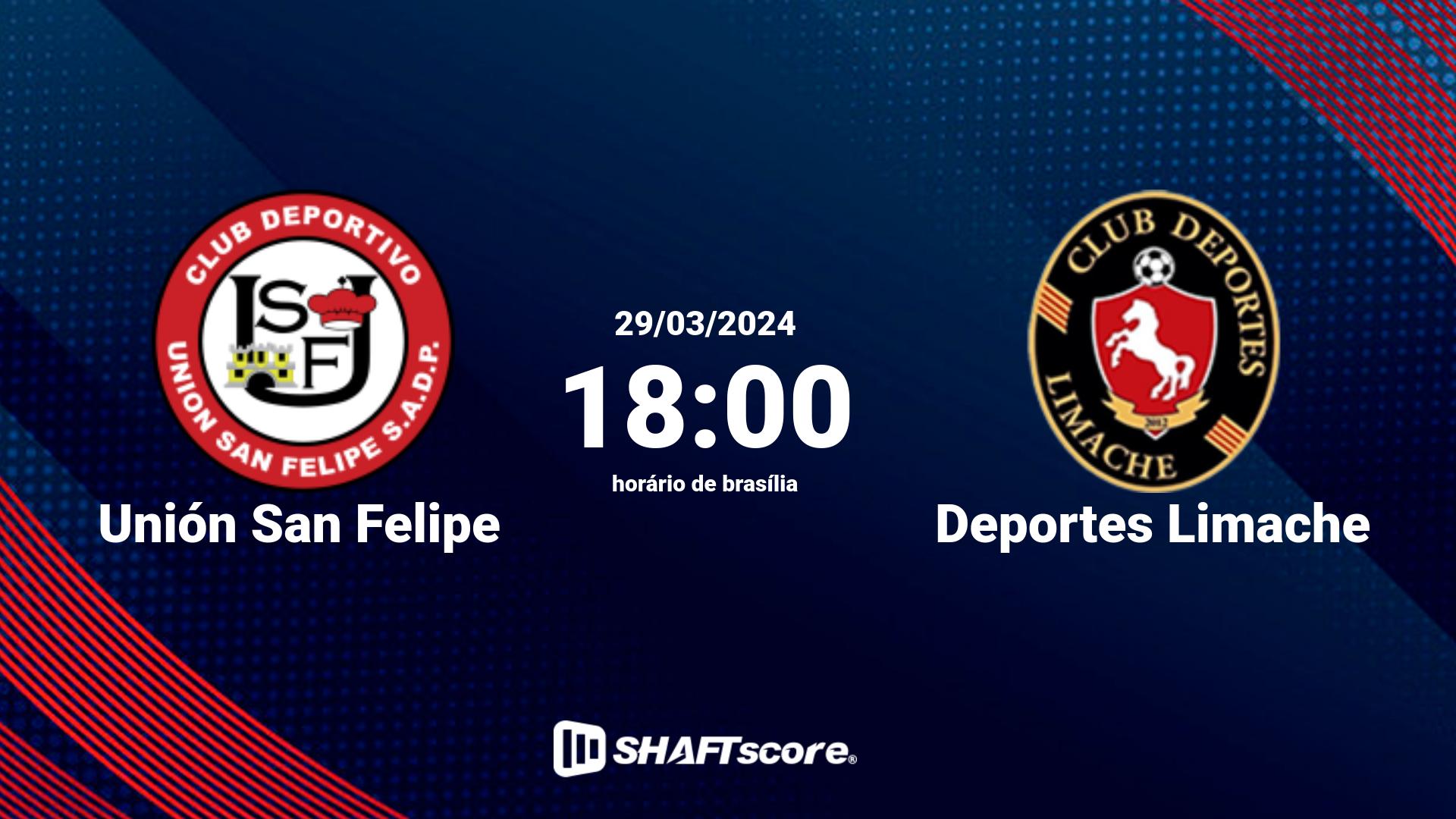 Estatísticas do jogo Unión San Felipe vs Deportes Limache 29.03 18:00