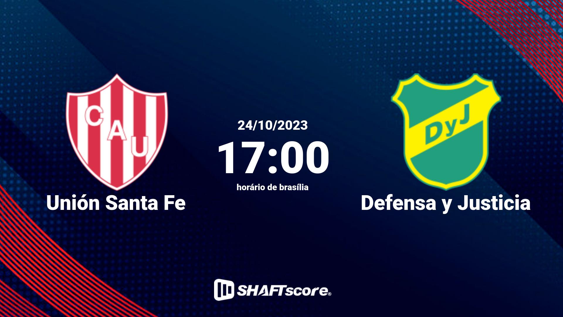 Estatísticas do jogo Unión Santa Fe vs Defensa y Justicia 24.10 17:00